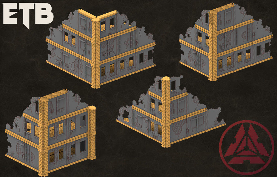 🧱 Modern Civilian Buildings: Modular Terrain System for FDM Printing