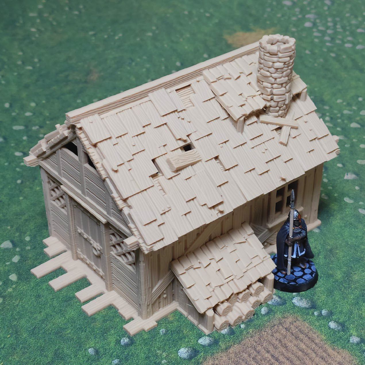 Medieval Town scenery building - Lumberjack Hut - PLA for Oldworld, Dungeon & Dragons, Frostgrave, Fantasy battle, skirmish wargame