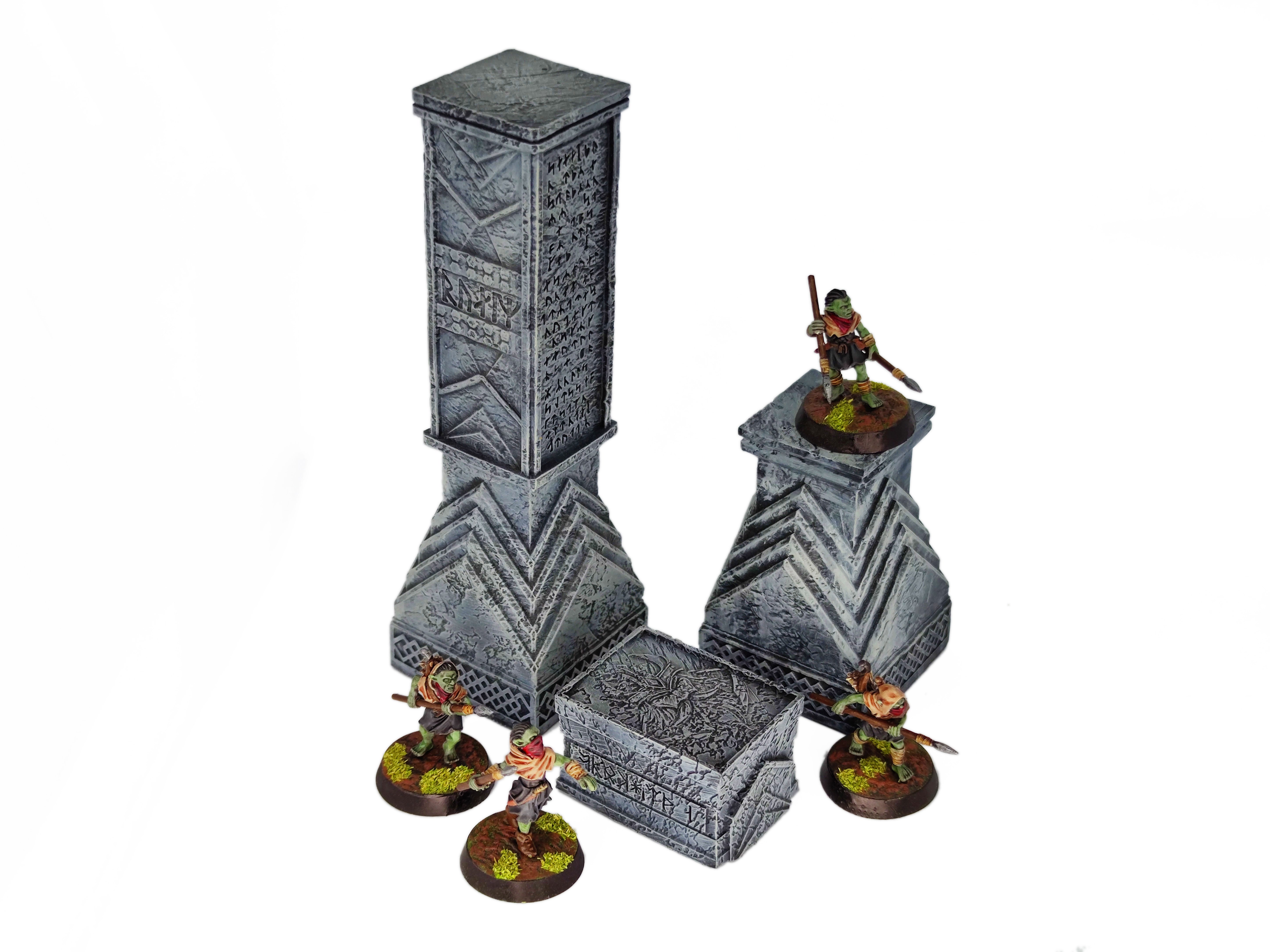 Goblin Cave -  Goblin Marauders with Javelins, Tamed forest Spiders, Middle rings for wargame D&D, Lotr... Medbury miniatures