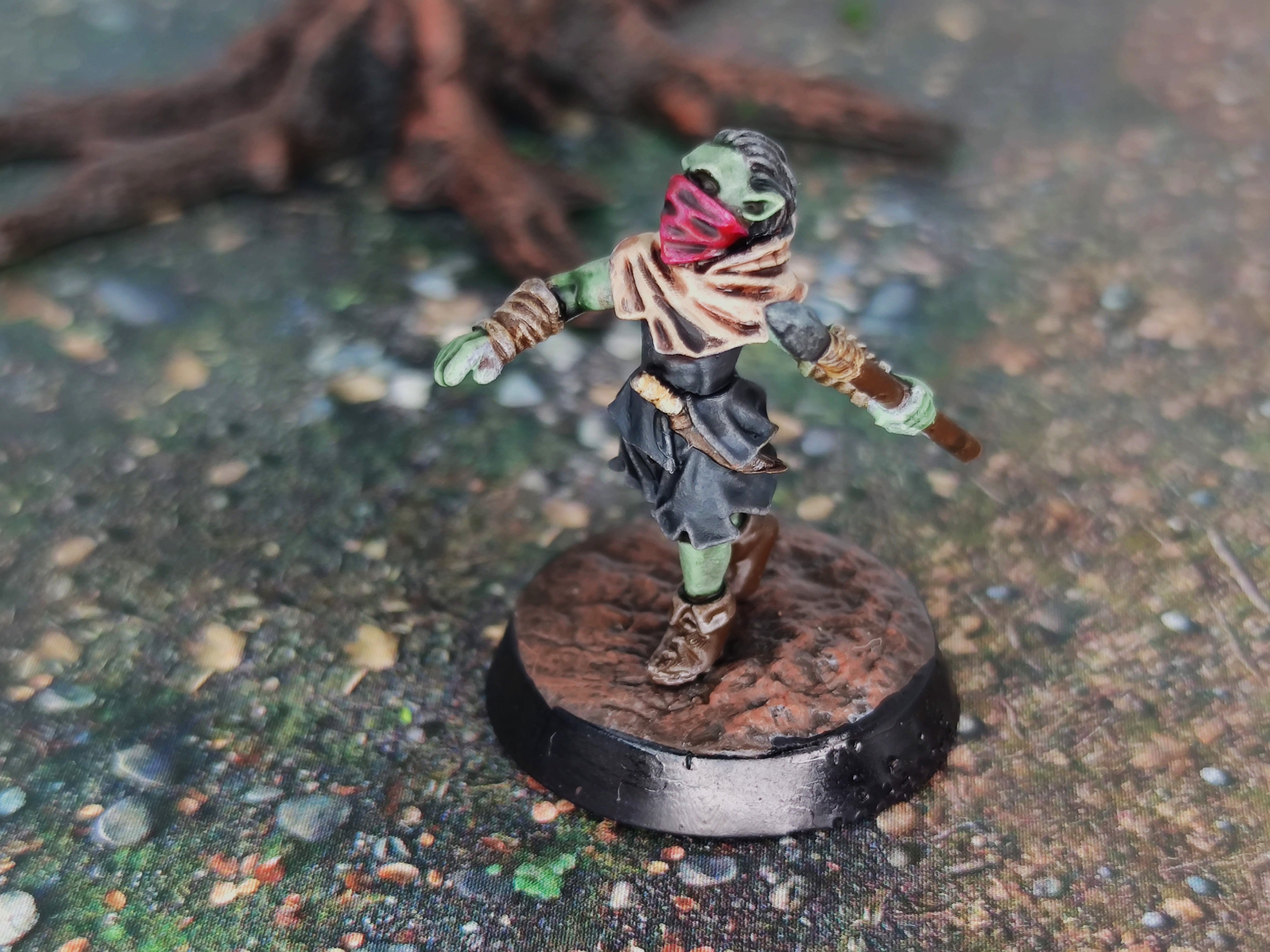 Goblin Cave -  Goblin Marauders with Javelins, Tamed forest Spiders, Middle rings for wargame D&D, Lotr... Medbury miniatures