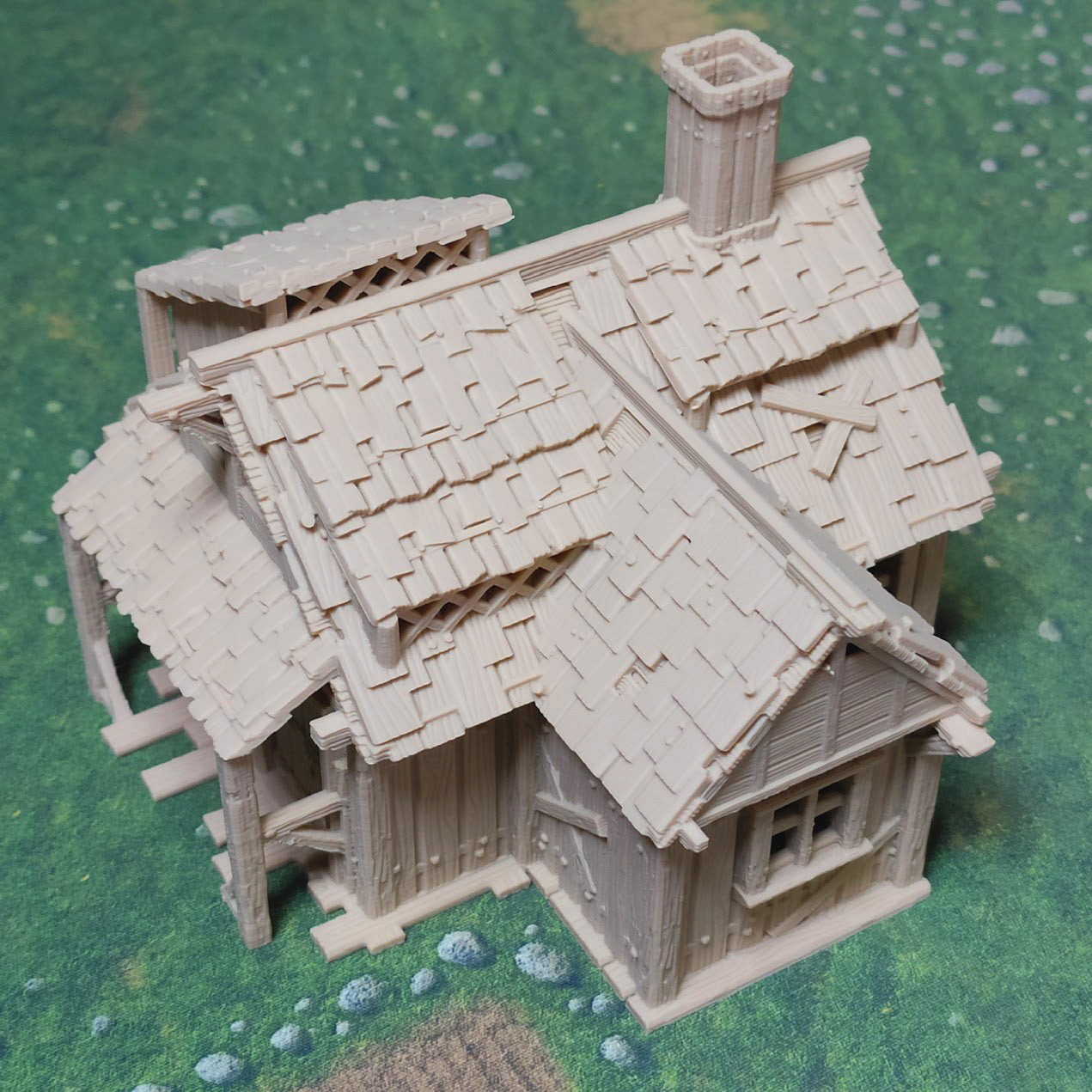 Medieval Town scenery building - Hut - PLA for Oldworld, Dungeon & Dragons, Frostgrave, Fantasy battle, skirmish wargame