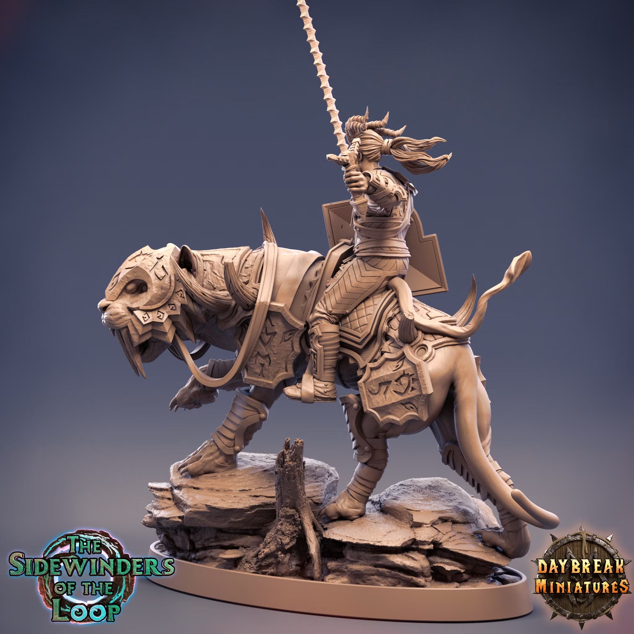 Noosher Neverprey on Magnapanther — Daybreak Miniatures, official view 2