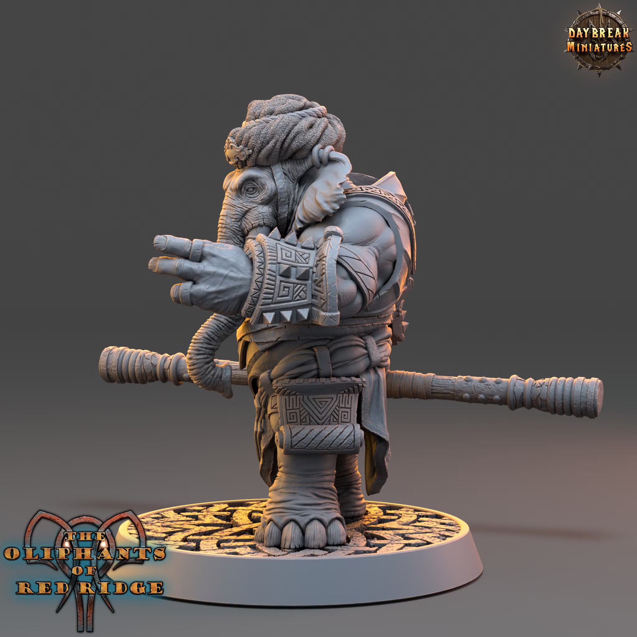 The Oliphants of Red Ridge - Madhu Nomoretusk - Daybreak Miniatures — official render 2