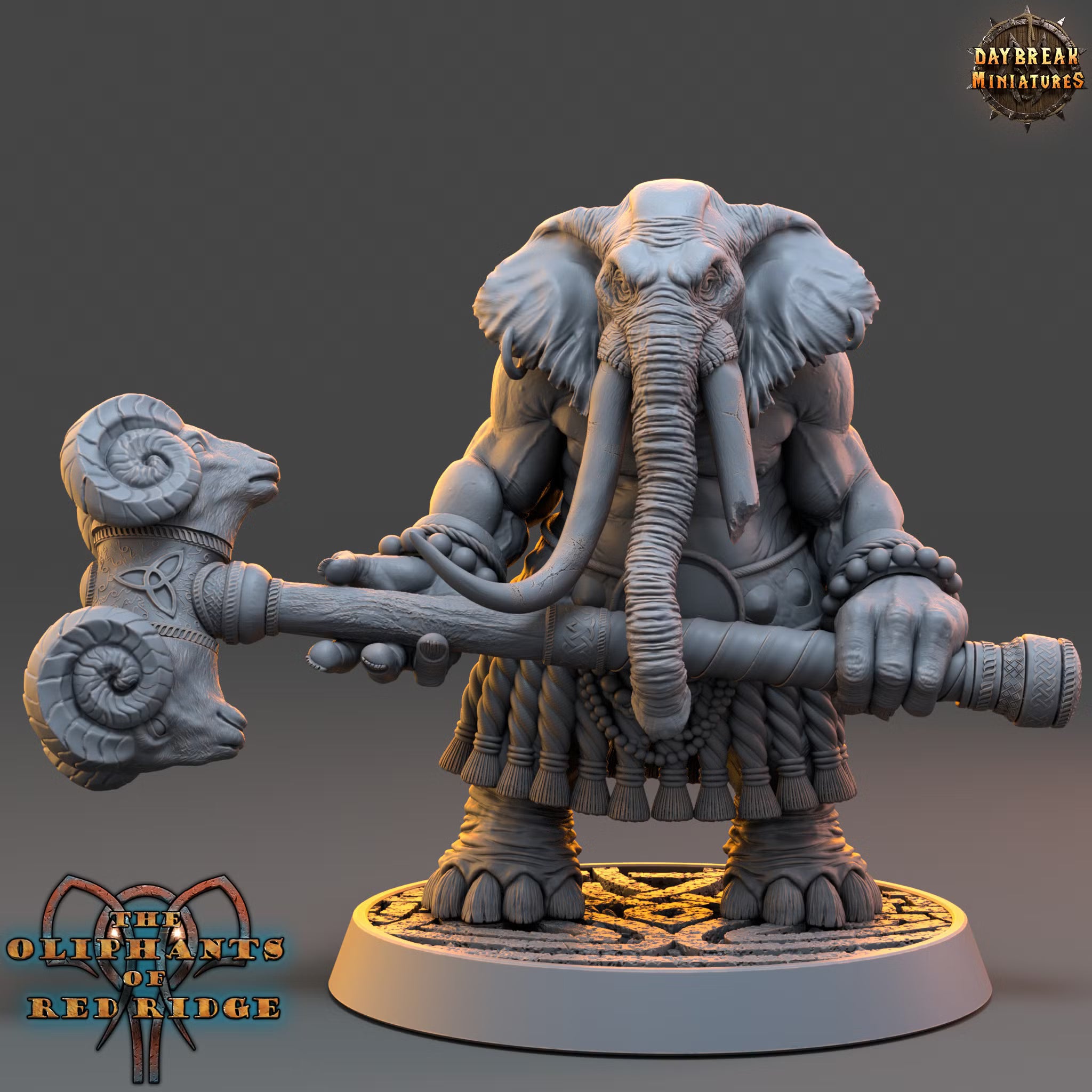 The Oliphants of Red Ridge - Plaaka Headgear - Daybreak Miniatures — official render 1
