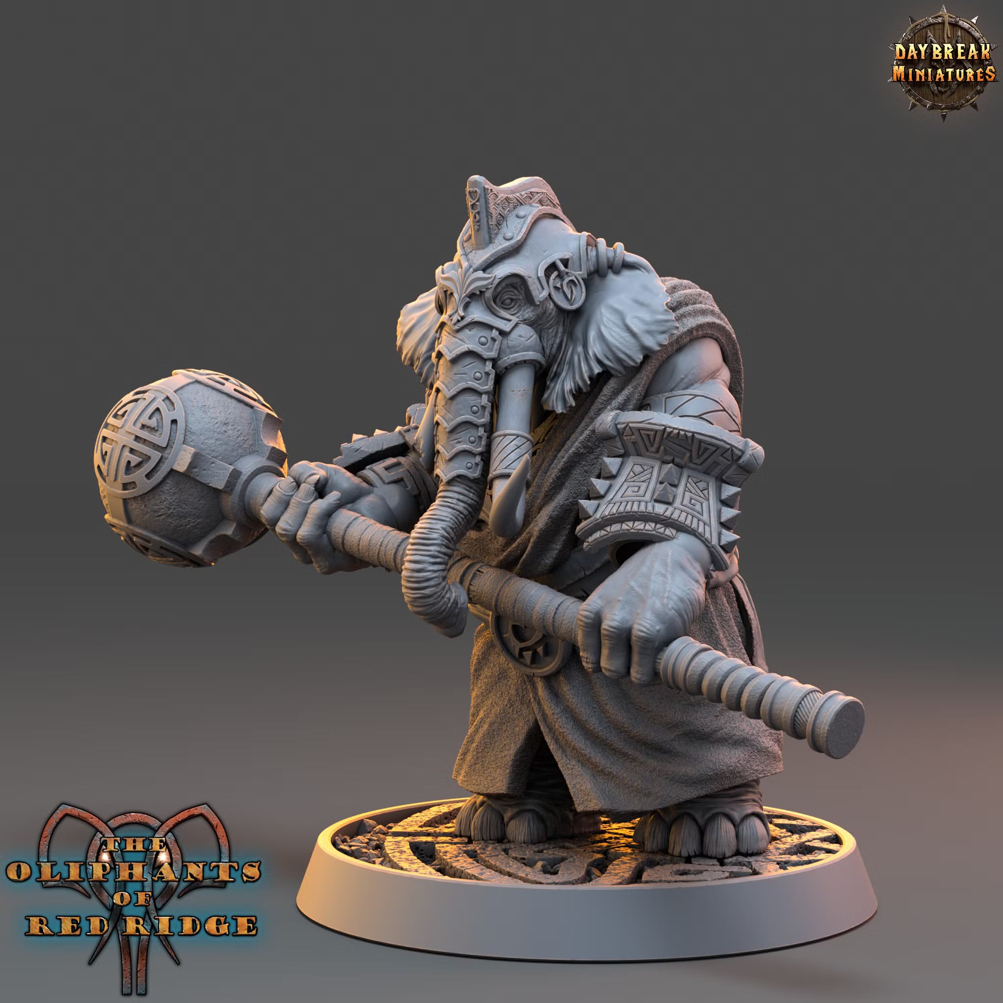 The Oliphants of Red Ridge - Shurbe Spherius - Daybreak Miniatures — official render 2