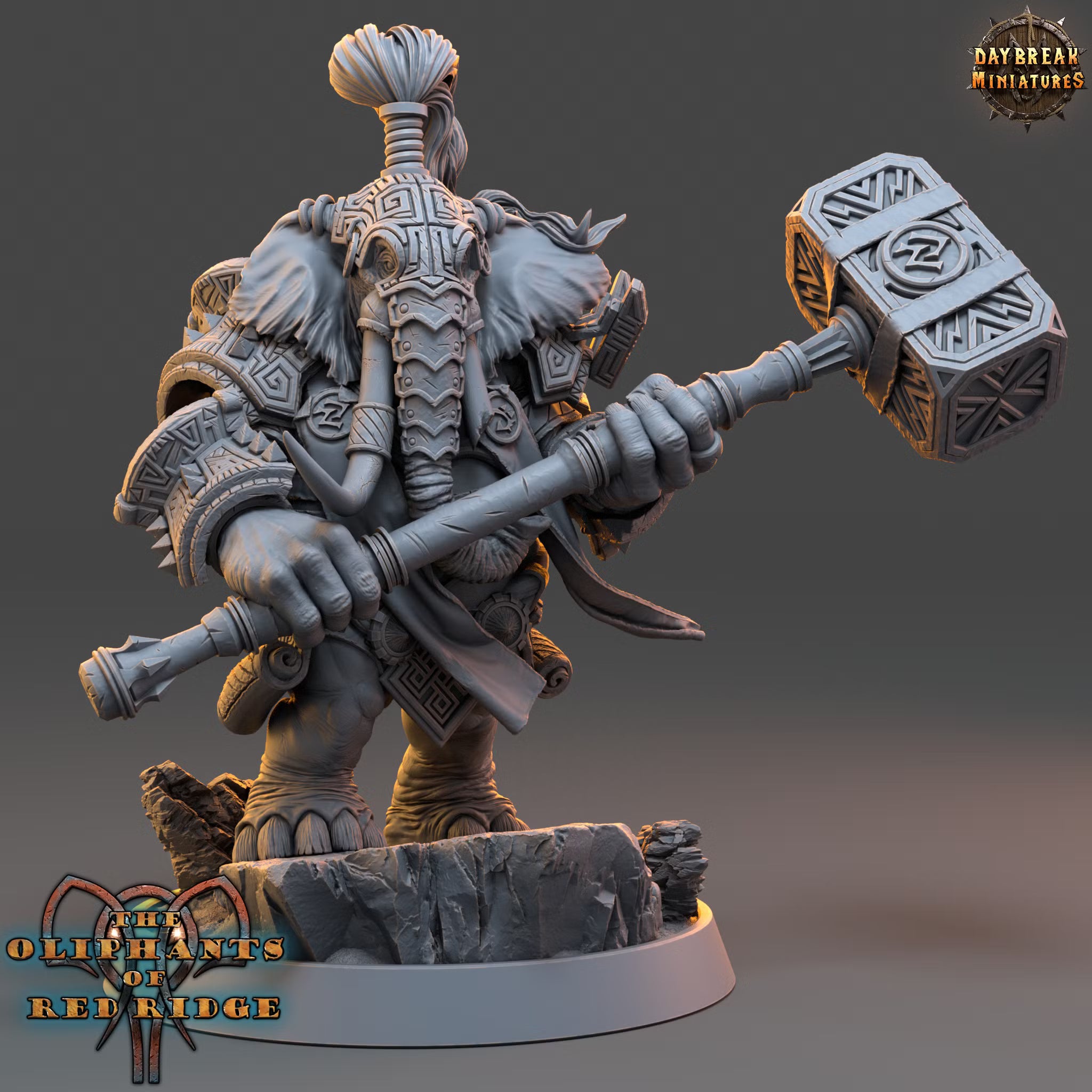 The Oliphants of Red Ridge - Ugro Stonedrop - Daybreak Miniatures — official render 1