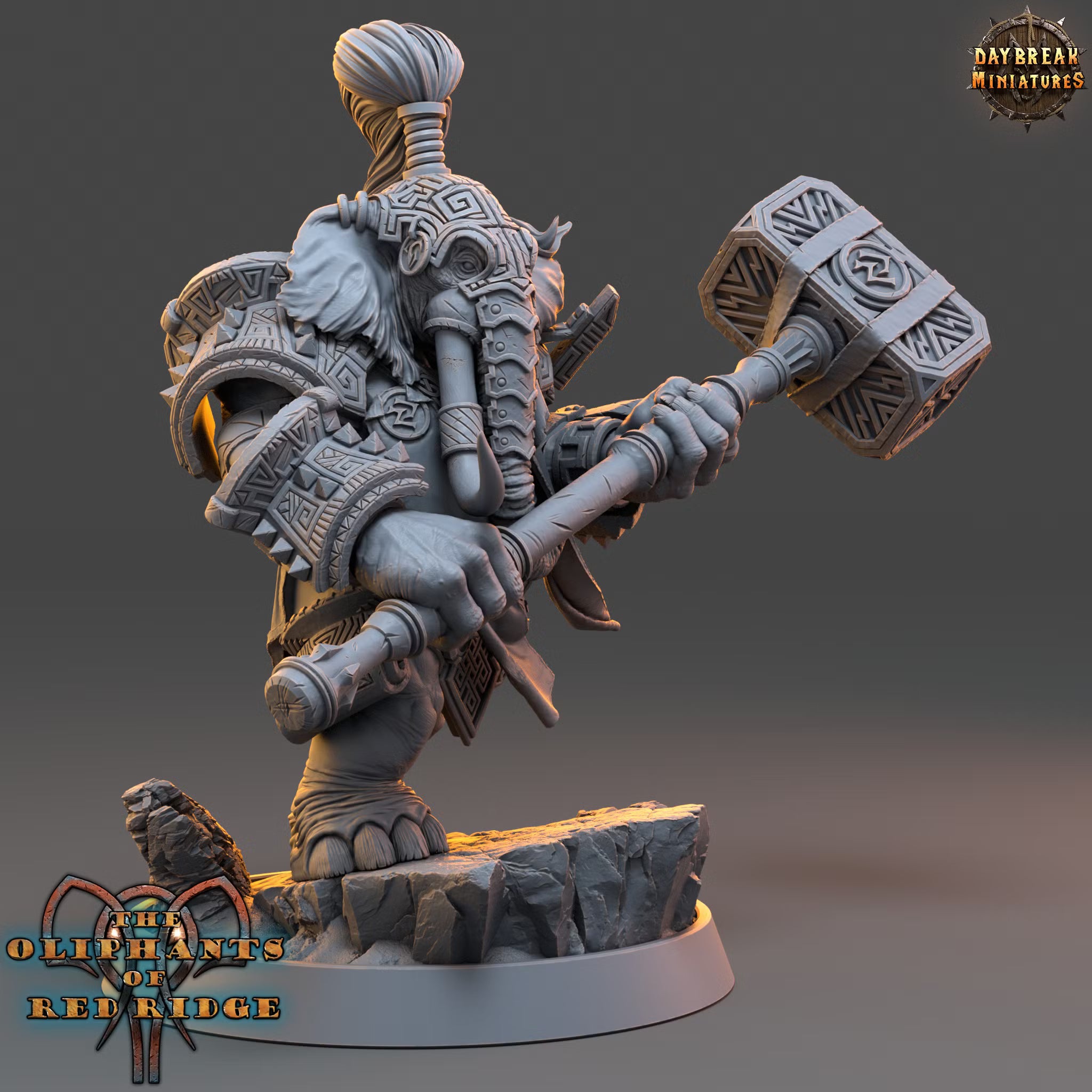 The Oliphants of Red Ridge - Ugro Stonedrop - Daybreak Miniatures — official render 2