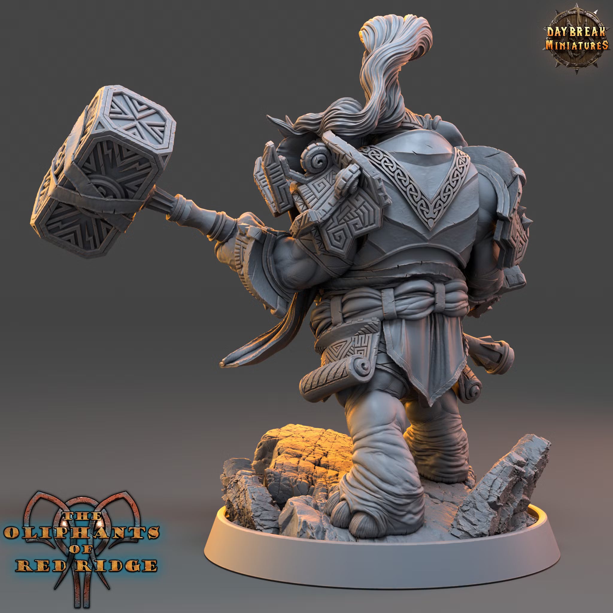 The Oliphants of Red Ridge - Ugro Stonedrop - Daybreak Miniatures — official render 3