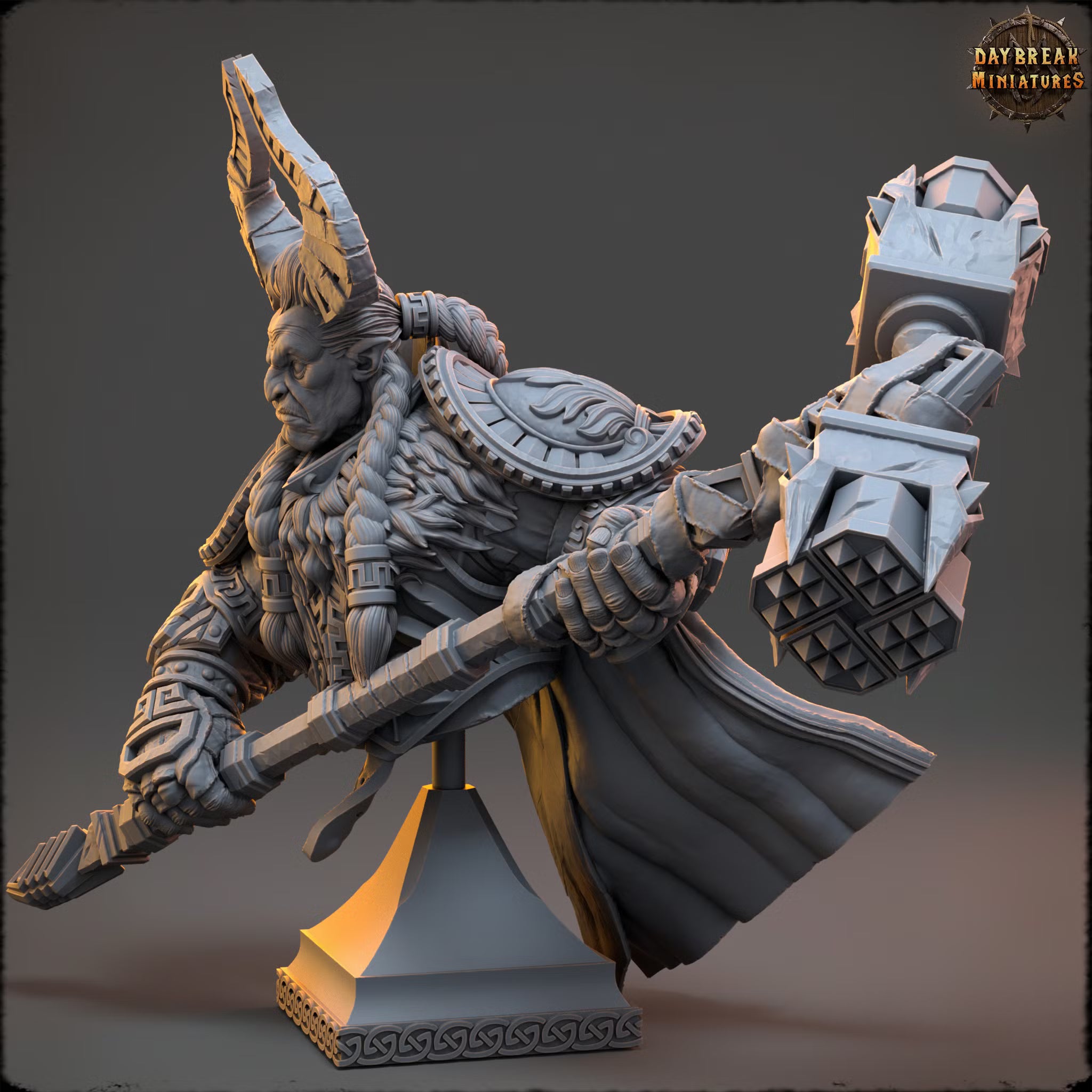 The Tribe of the Fallen Flame - Gorden Shadowcaster - Bust - Daybreak Miniatures — official Daybreak render 2