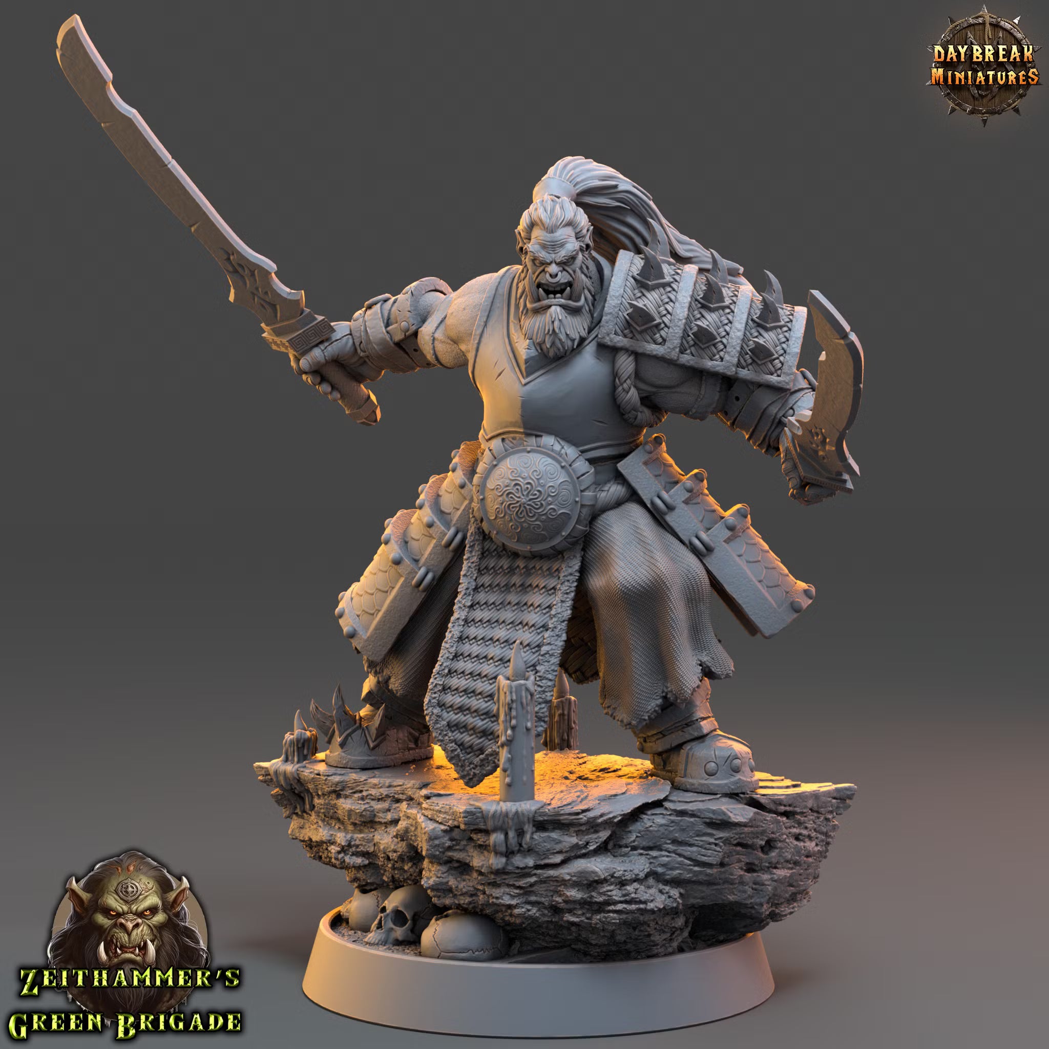 Zeithammer’s Green Brigade - Jazkar Krenna - Daybreak Miniatures — official Daybreak render 1