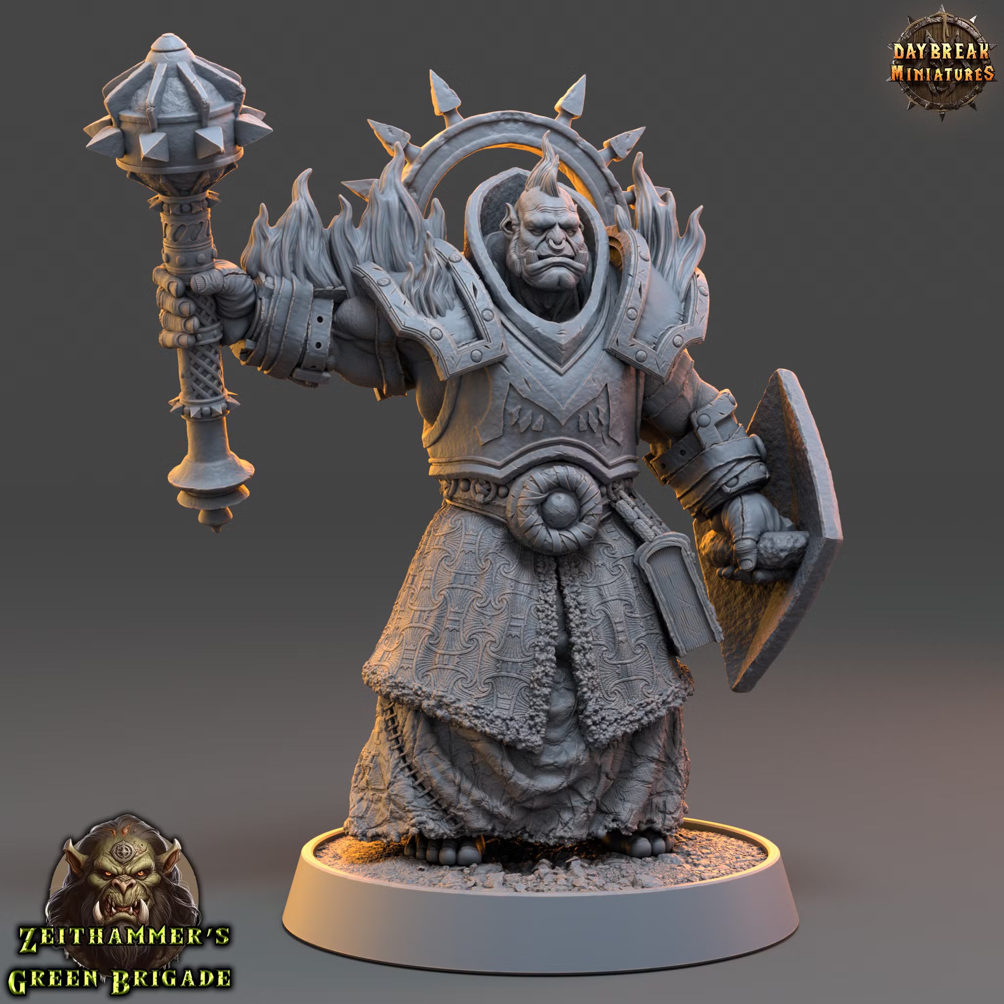 Zeithammer’s Green Brigade - Tomor Fleischbrand - Daybreak Miniatures — official Daybreak render 1