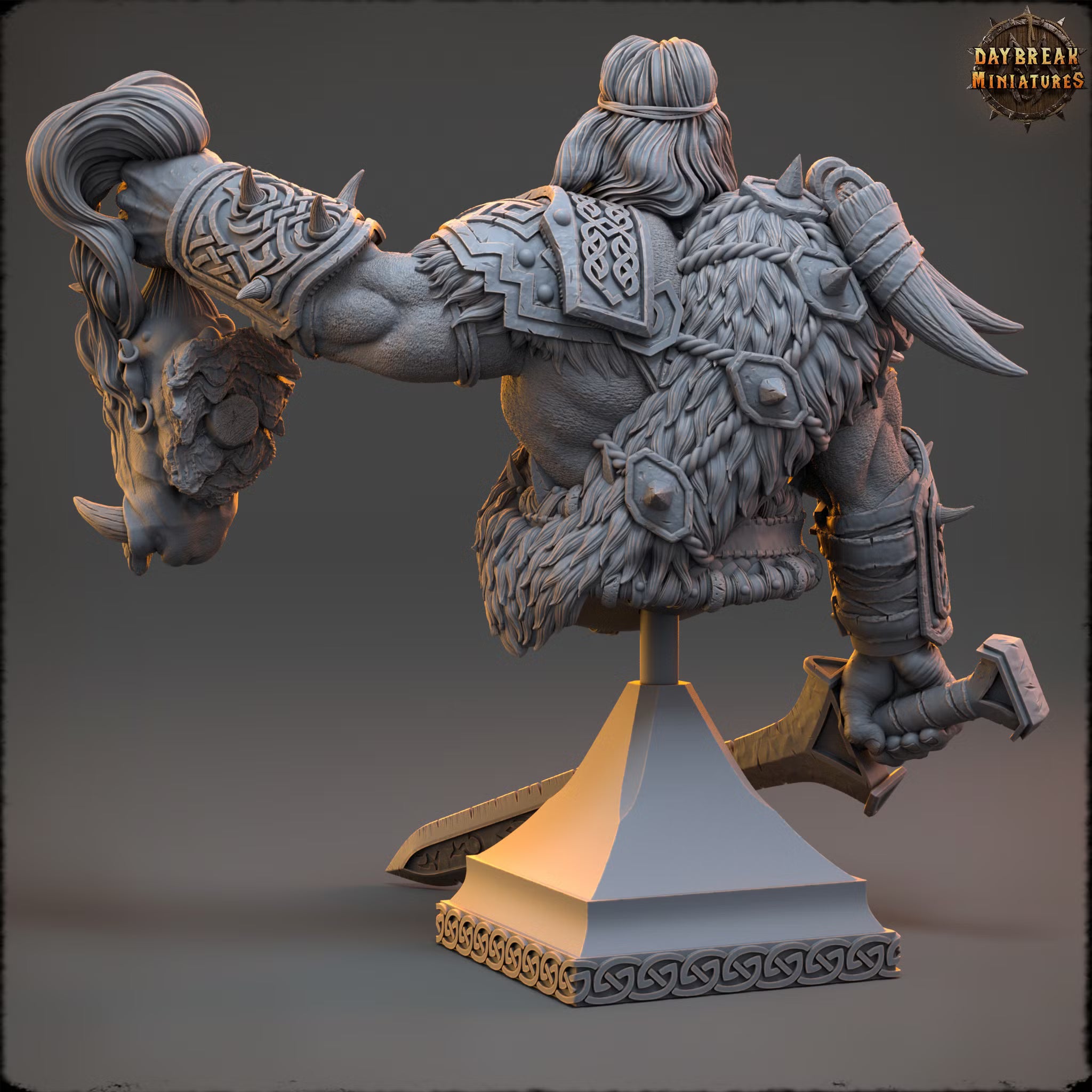 Sentinels of the Eastern Peaks - Silas of the Eastern Peaks - Bust - Daybreak Miniatures — official Daybreak render 3