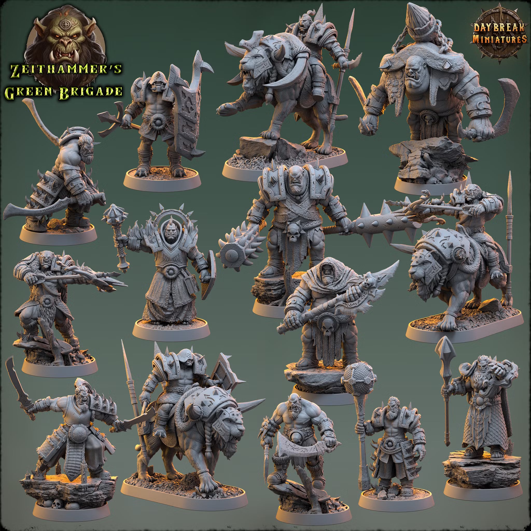 Zeithammer’s Green Brigade - The Complete Set - Daybreak Miniatures — official Daybreak render 1