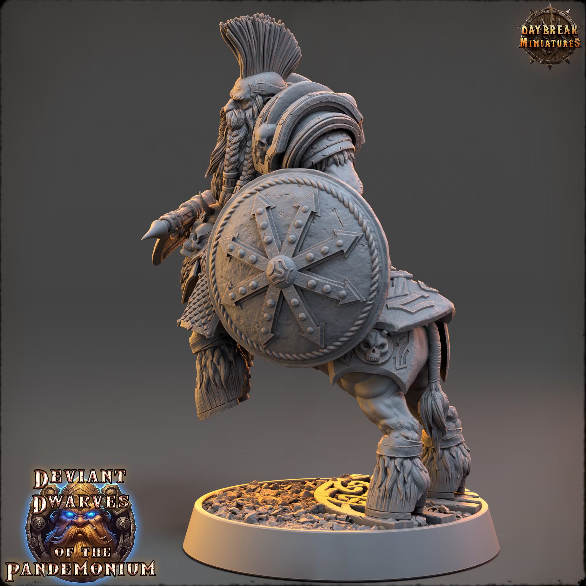 Deviant Dwarves of the Pandemonium - Arnan Stonecold - Daybreak Miniatures — official Daybreak render 3