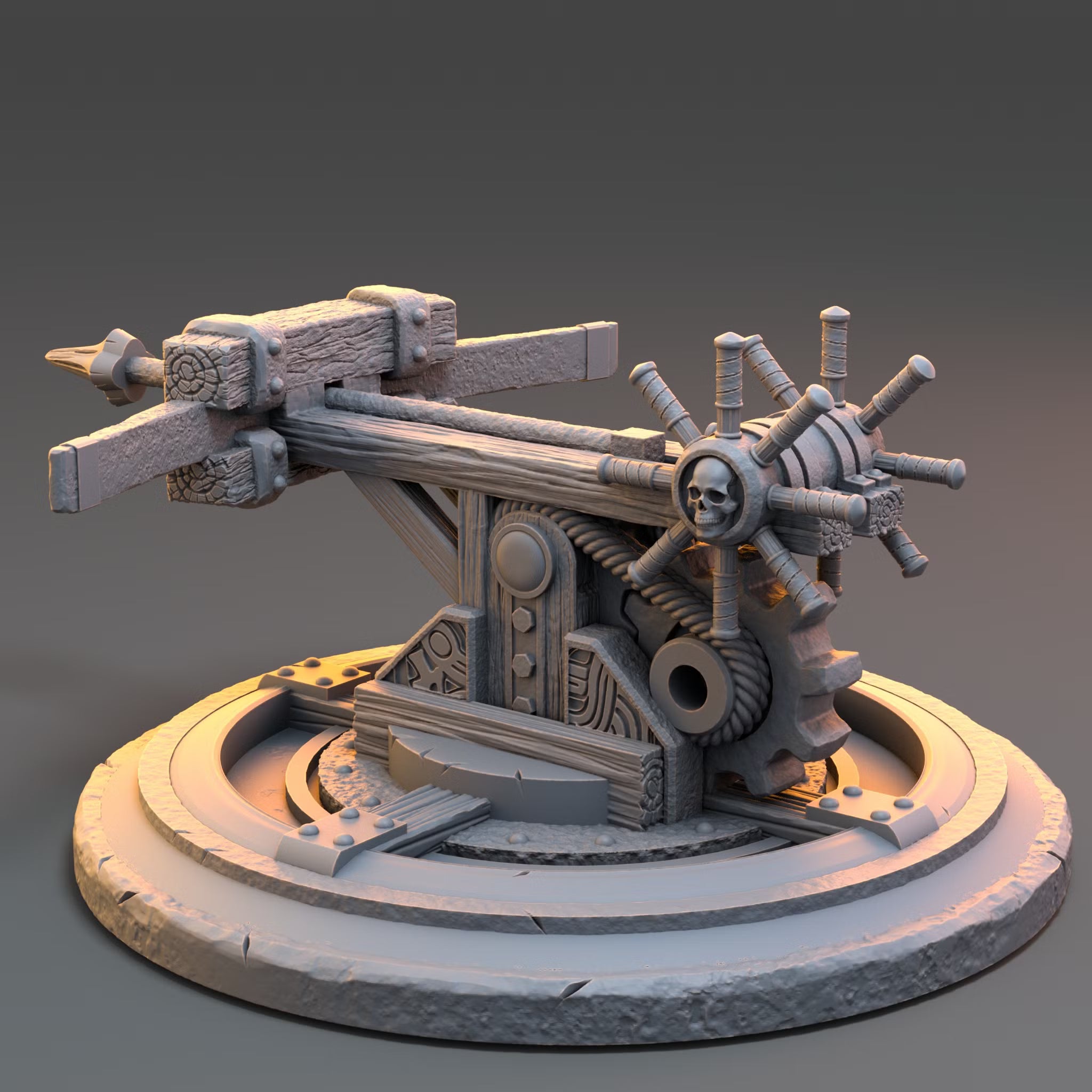Deviant Dwarves of the Pandemonium - Ballista of the Deviant - Daybreak Miniatures — official Daybreak render 2