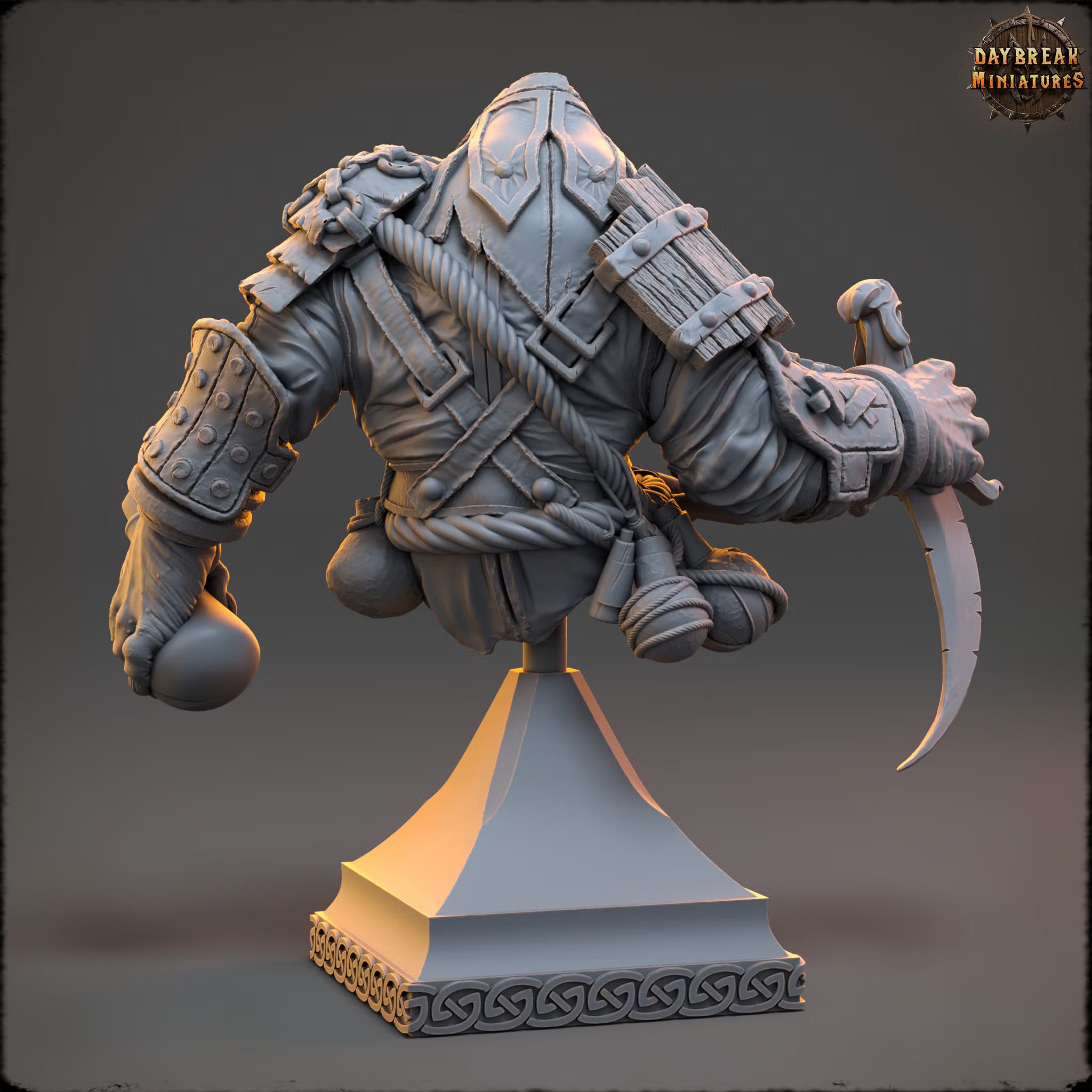 The Starkharts of Bony Fields - Sindbad Strangeblood - Bust - Daybreak Miniatures — official Daybreak render 2
