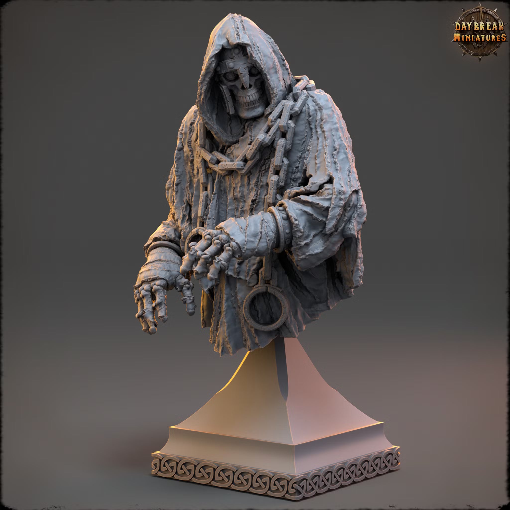 The Unliving Horde of Dreadmarsh - Dust Monk - Bust - Daybreak Miniatures — official Daybreak render 1