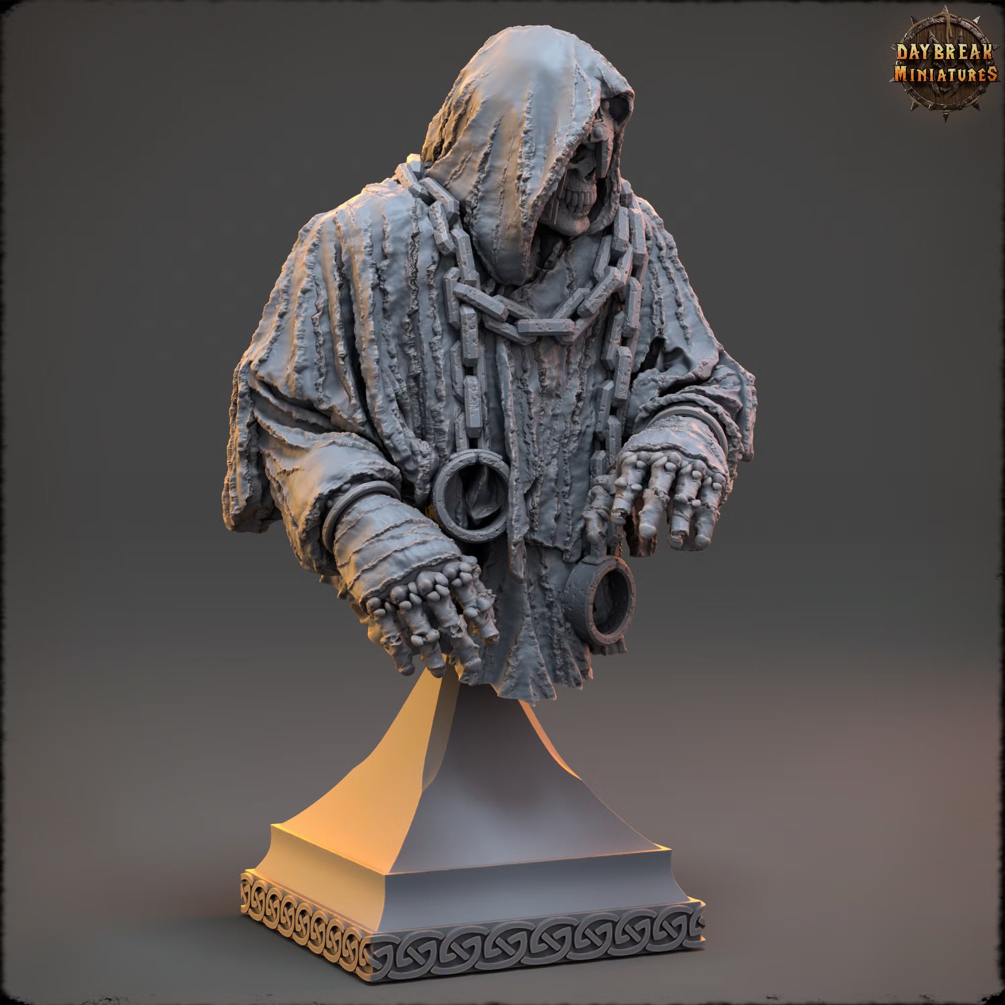 The Unliving Horde of Dreadmarsh - Dust Monk - Bust - Daybreak Miniatures — official Daybreak render 2