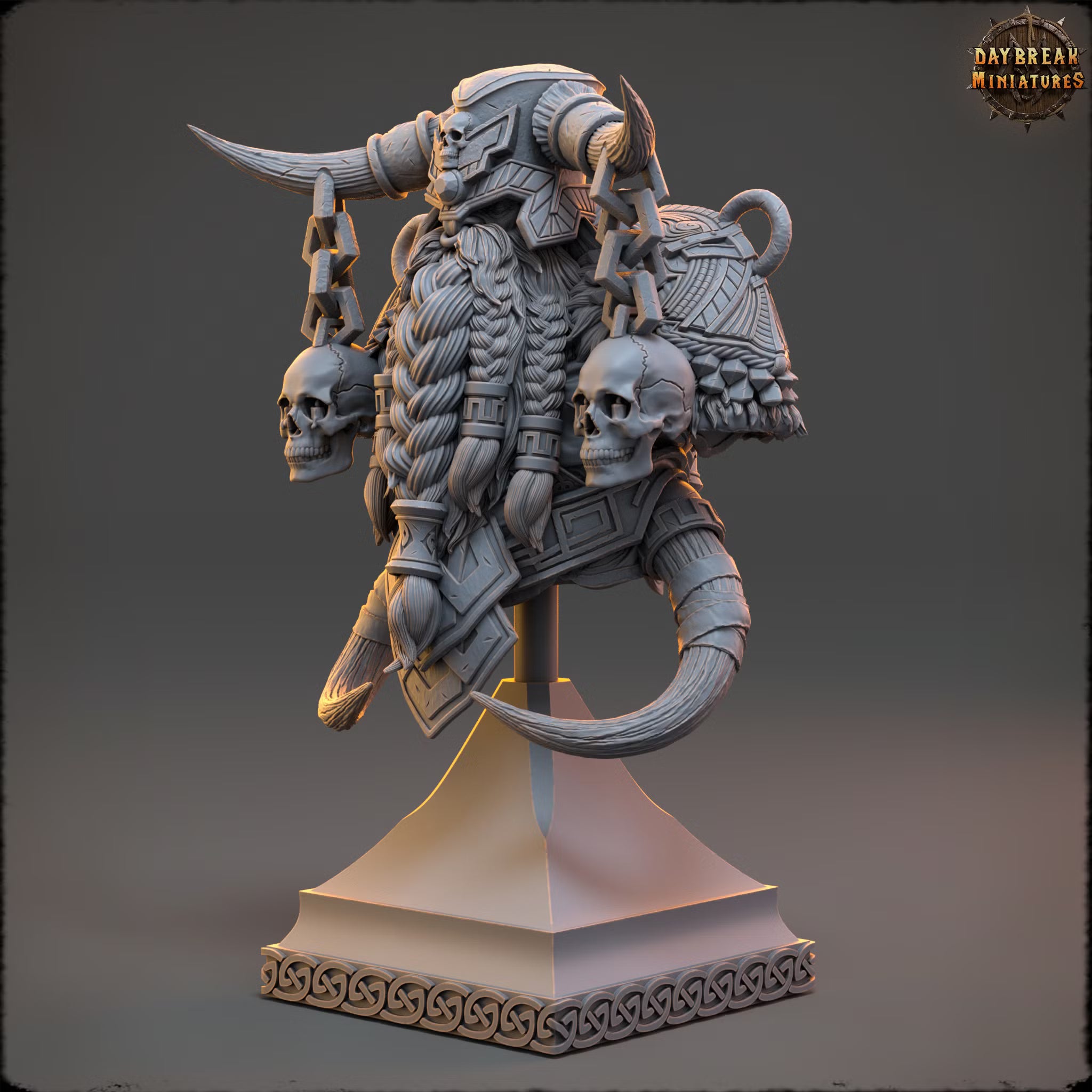 Deviant Dwarves of the Pandemonium - Sothard Deadhand - Bust - Daybreak Miniatures — official Daybreak render 3