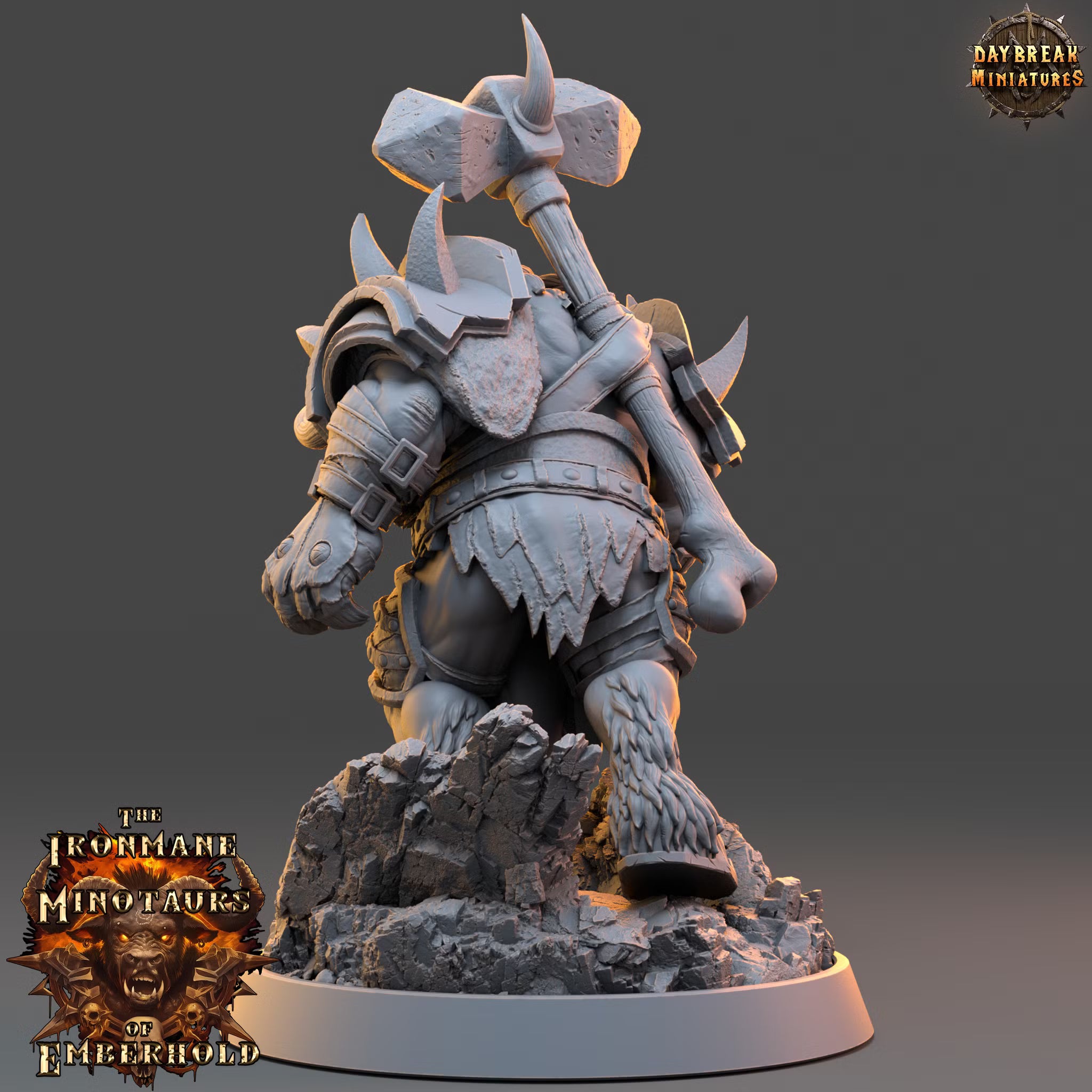 The Ironmane Minotaurs of Emberhold - Brakthar Deathbringer - Daybreak Miniatures — official render 3