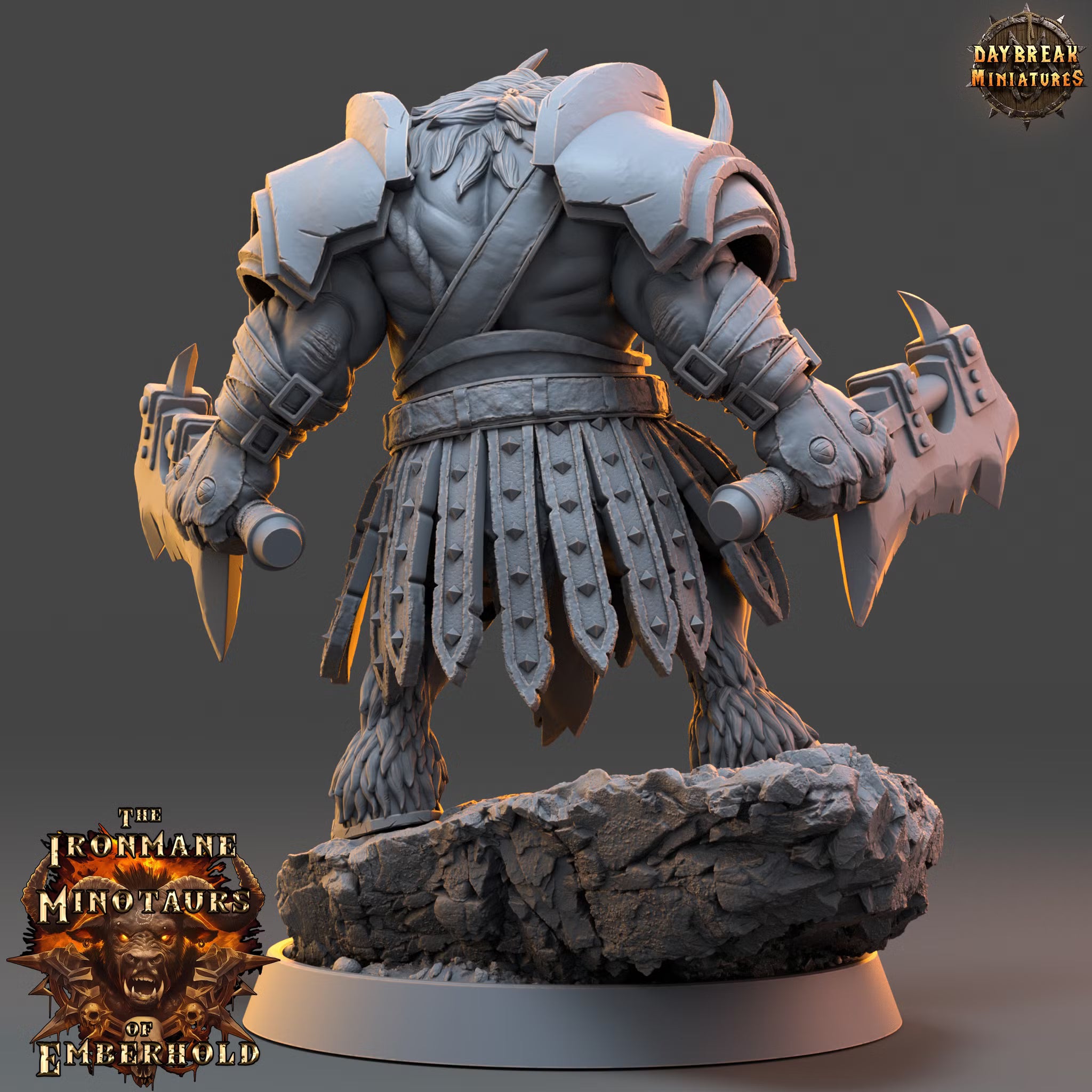 The Ironmane Minotaurs of Emberhold - Kharnus Firehorn - Daybreak Miniatures — official render 3