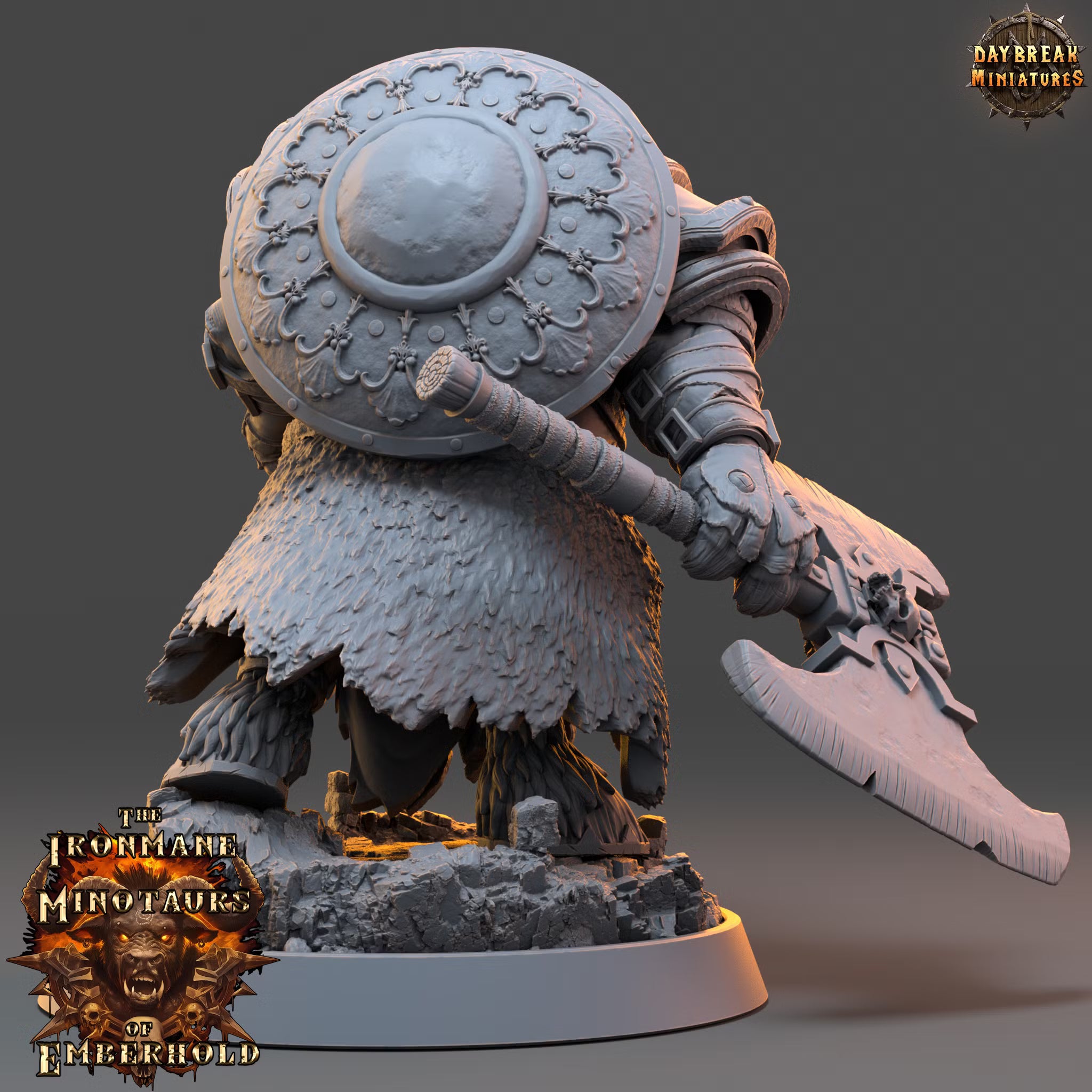 The Ironmane Minotaurs of Emberhold - Morkath Darkhoof - Daybreak Miniatures — official render 3