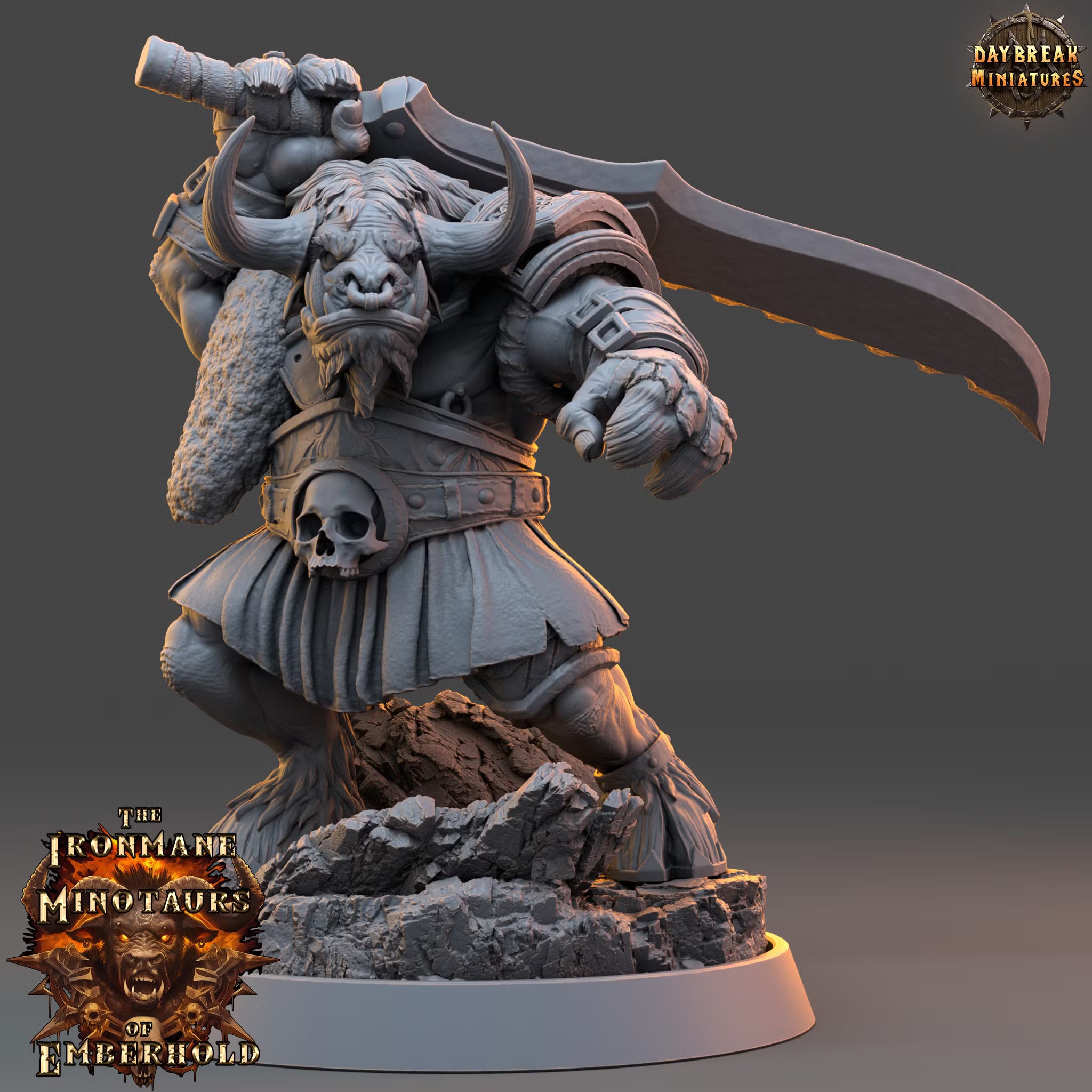 The Ironmane Minotaurs of Emberhold - Zorath Hellbane - Daybreak Miniatures — official render 1