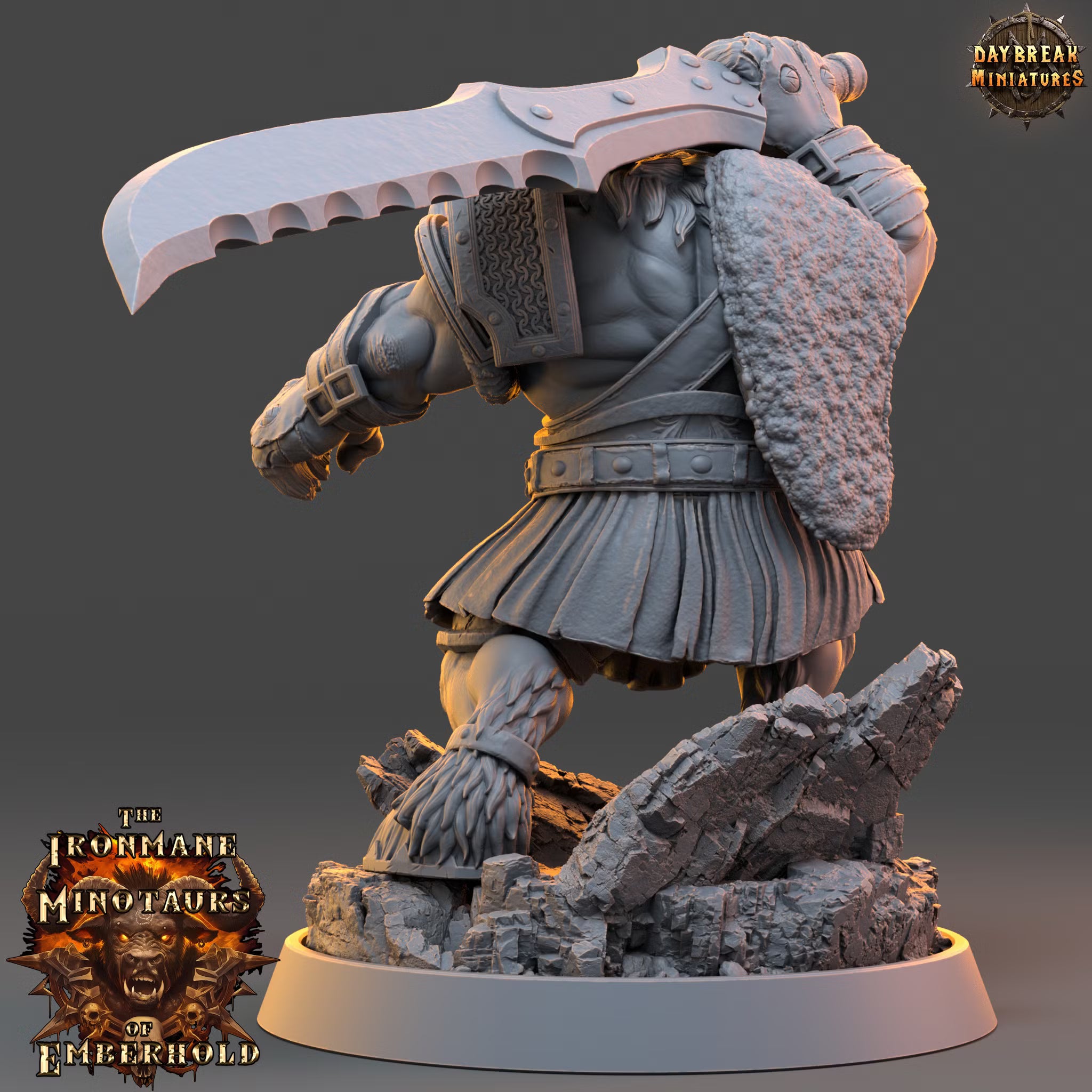 The Ironmane Minotaurs of Emberhold - Zorath Hellbane - Daybreak Miniatures — official render 3
