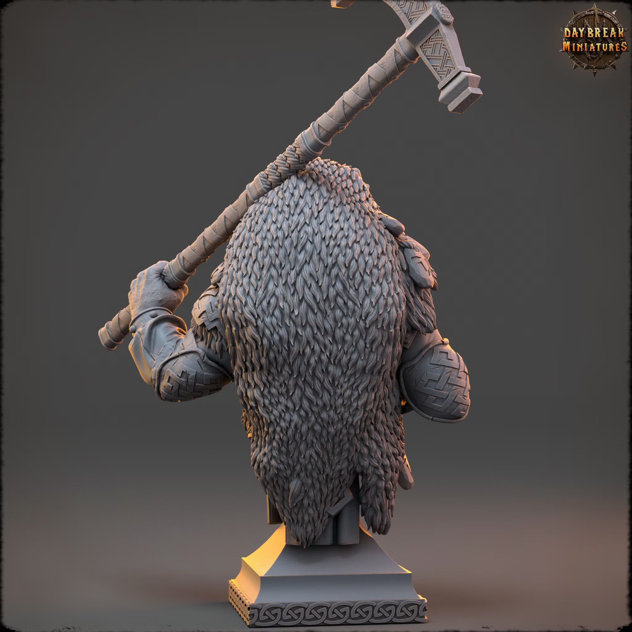 The Wintershadows of Frostfang Hold - Ragnar Wolfslayer - Bust - Daybreak Miniatures — official render 3