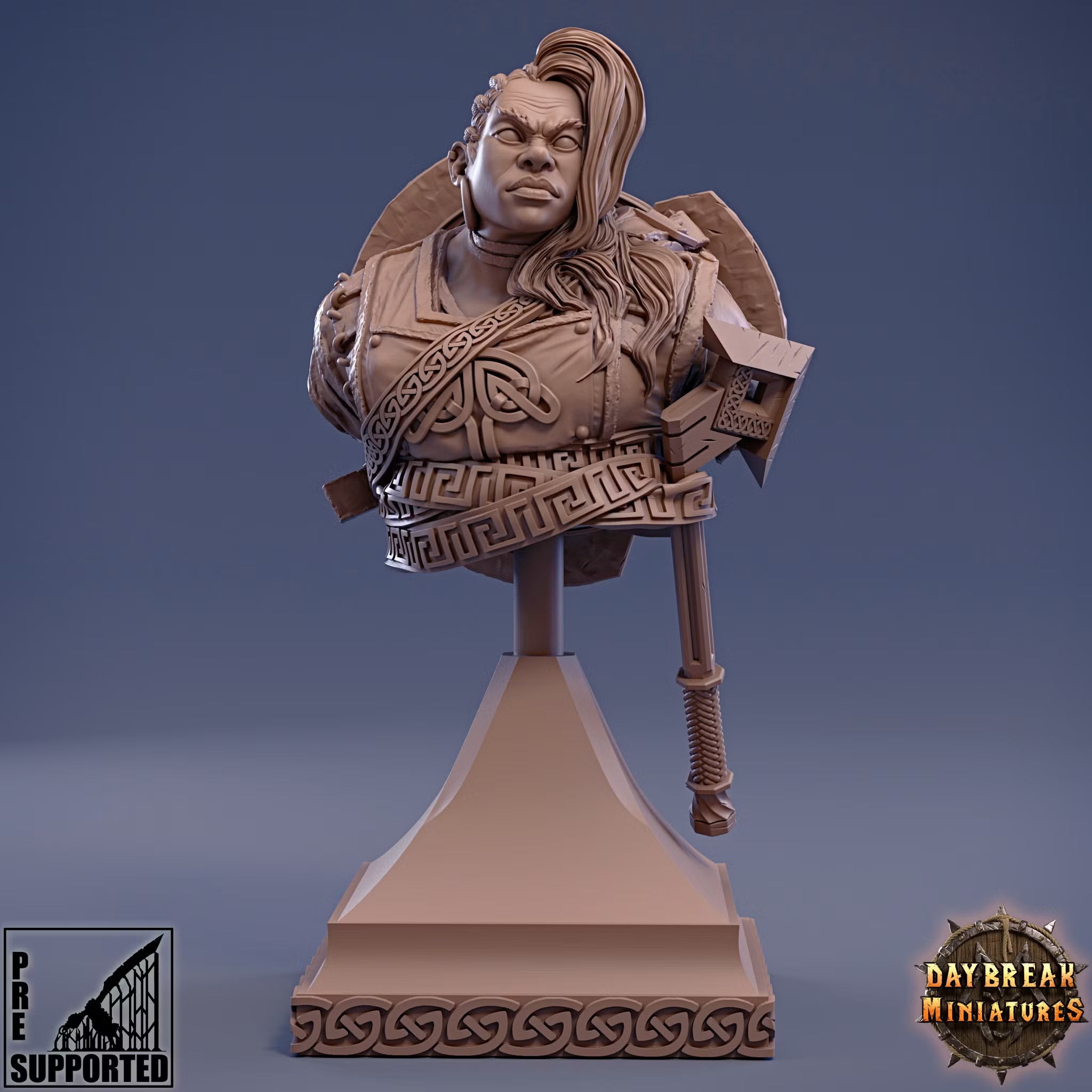 The White Ravens of Norrokk - Fandra Firebrand - Bust - Daybreak Miniatures — official render 1