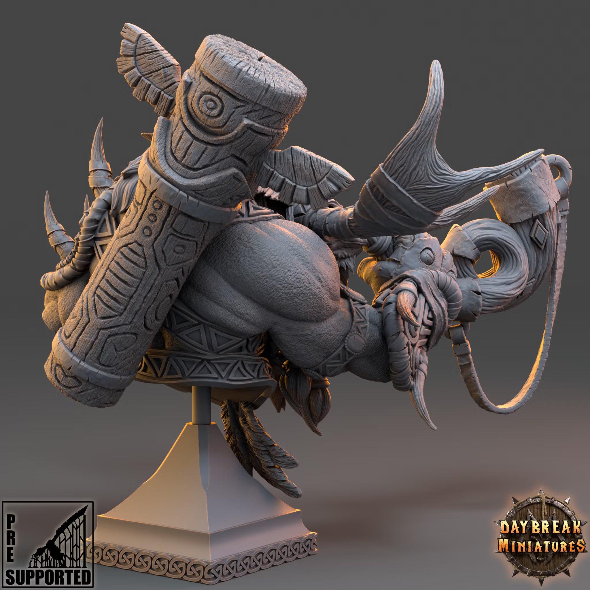 The Minotaurs of Fell Falls - Talos Frakk - Bust - Daybreak Miniatures — official render 2