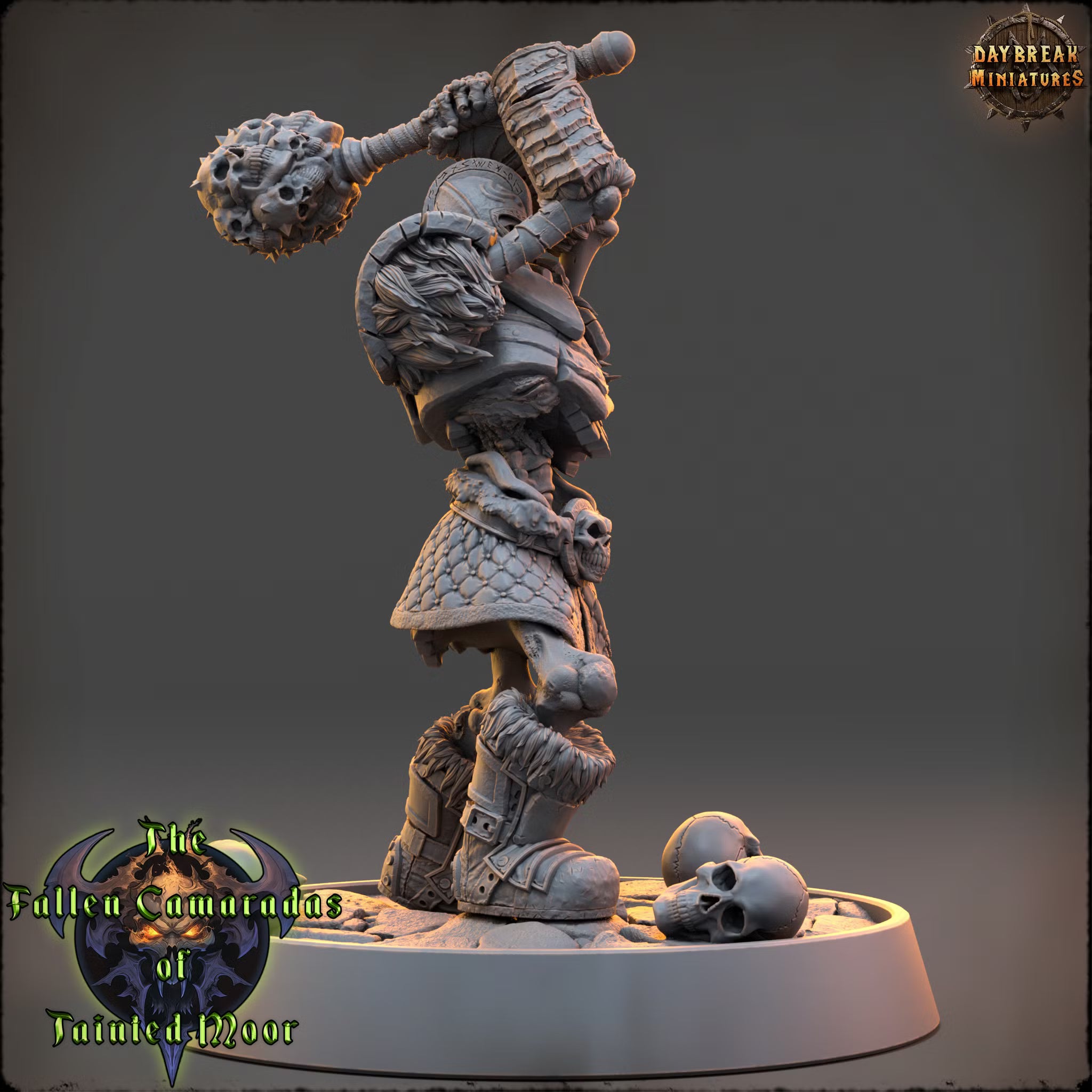 The Fallen Camaradas of Tainted Moor - Captain Skullrend - Daybreak Miniatures — official render 2