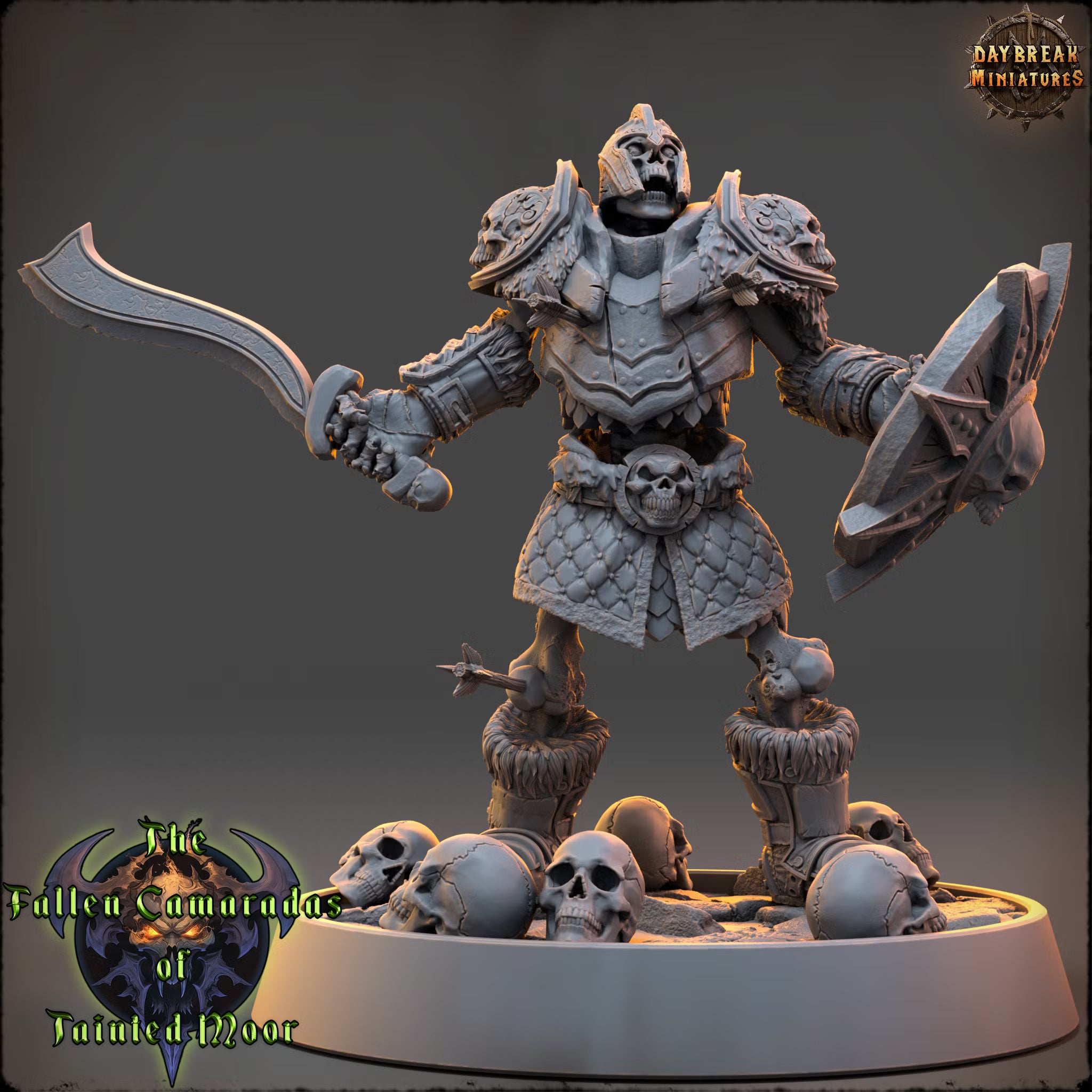 The Fallen Camaradas of Tainted Moor - Corpse-Lord Varnorsk - Daybreak Miniatures — official render 1