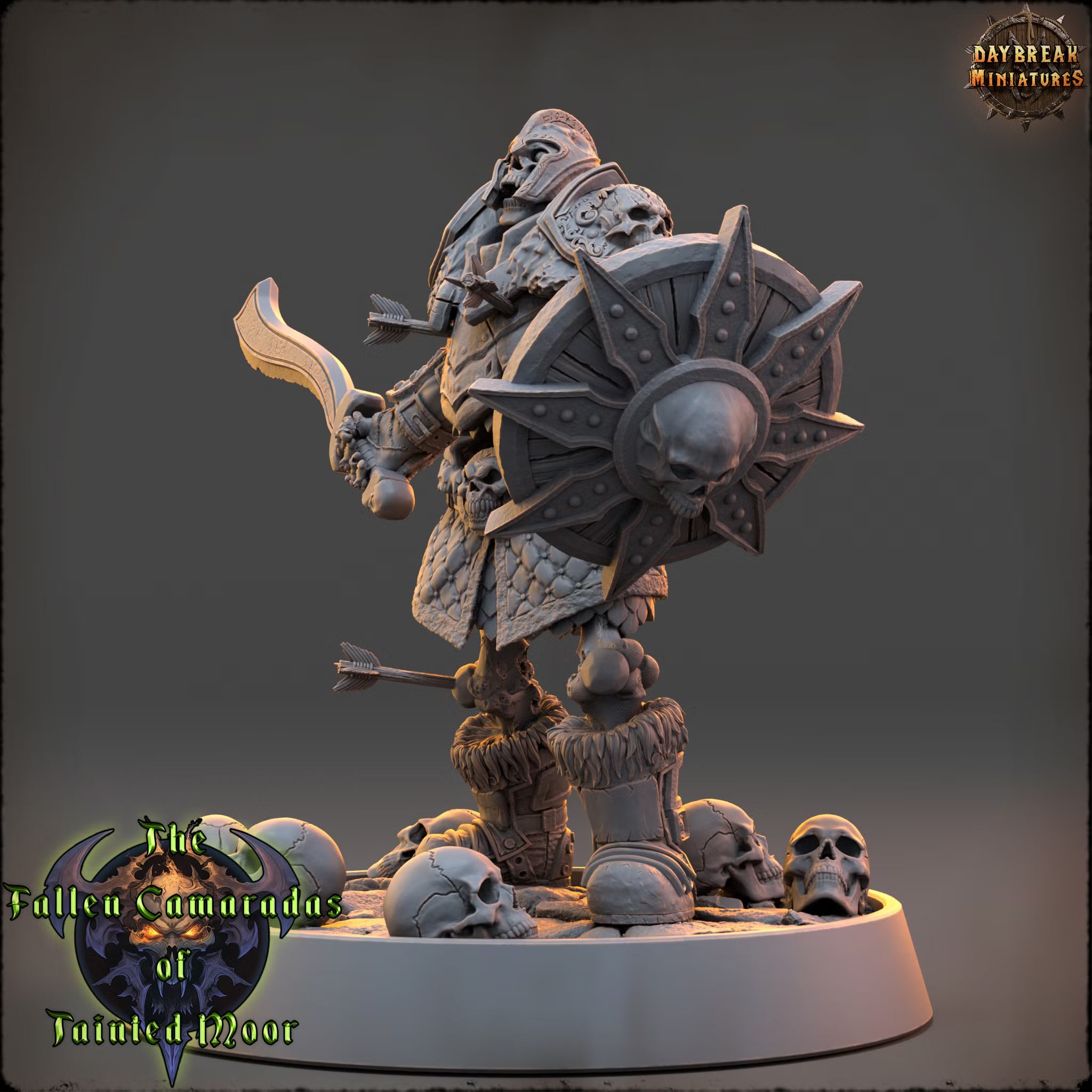 The Fallen Camaradas of Tainted Moor - Corpse-Lord Varnorsk - Daybreak Miniatures — official render 2
