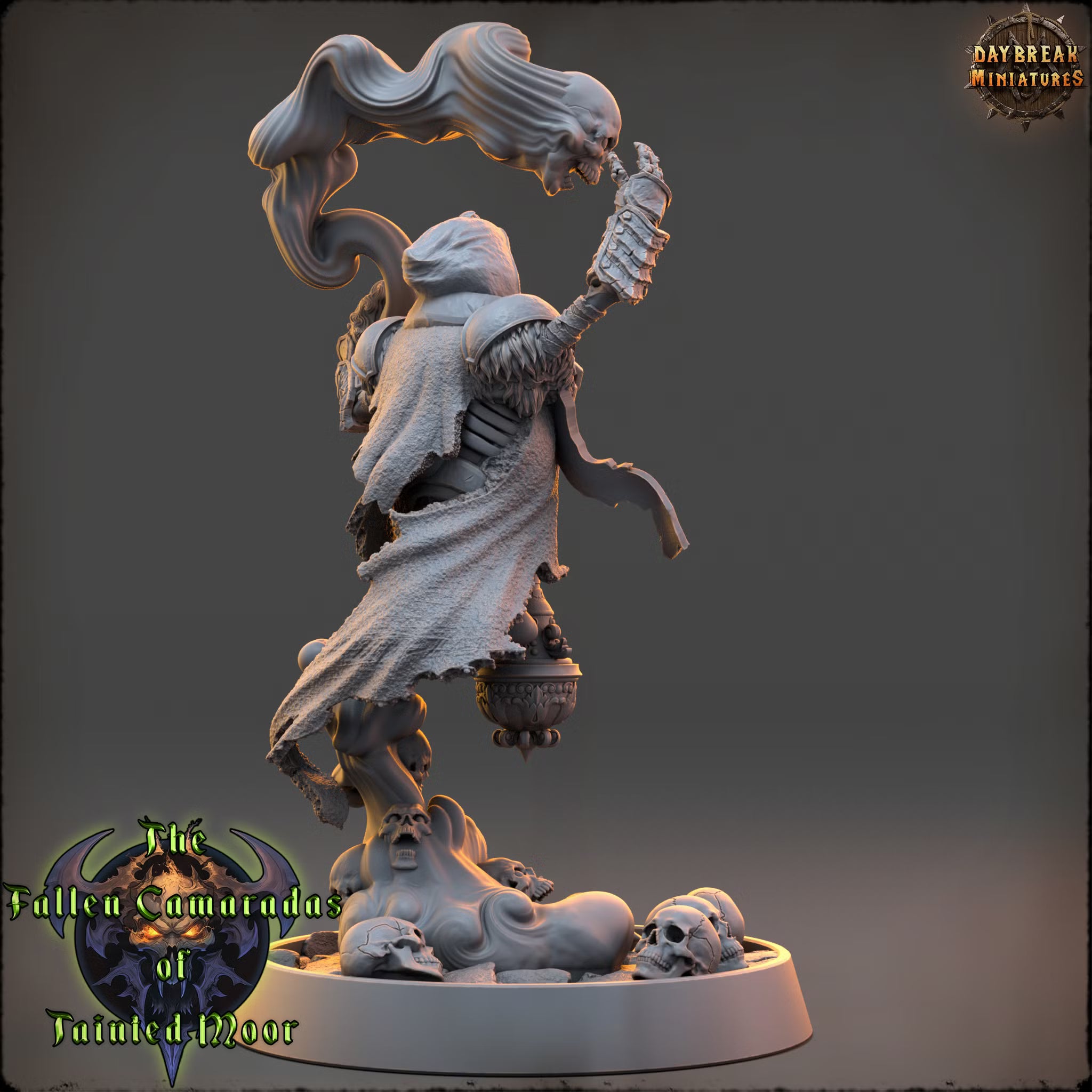The Fallen Camaradas of Tainted Moor - Darkcaster Malvenom - Daybreak Miniatures — official render 3