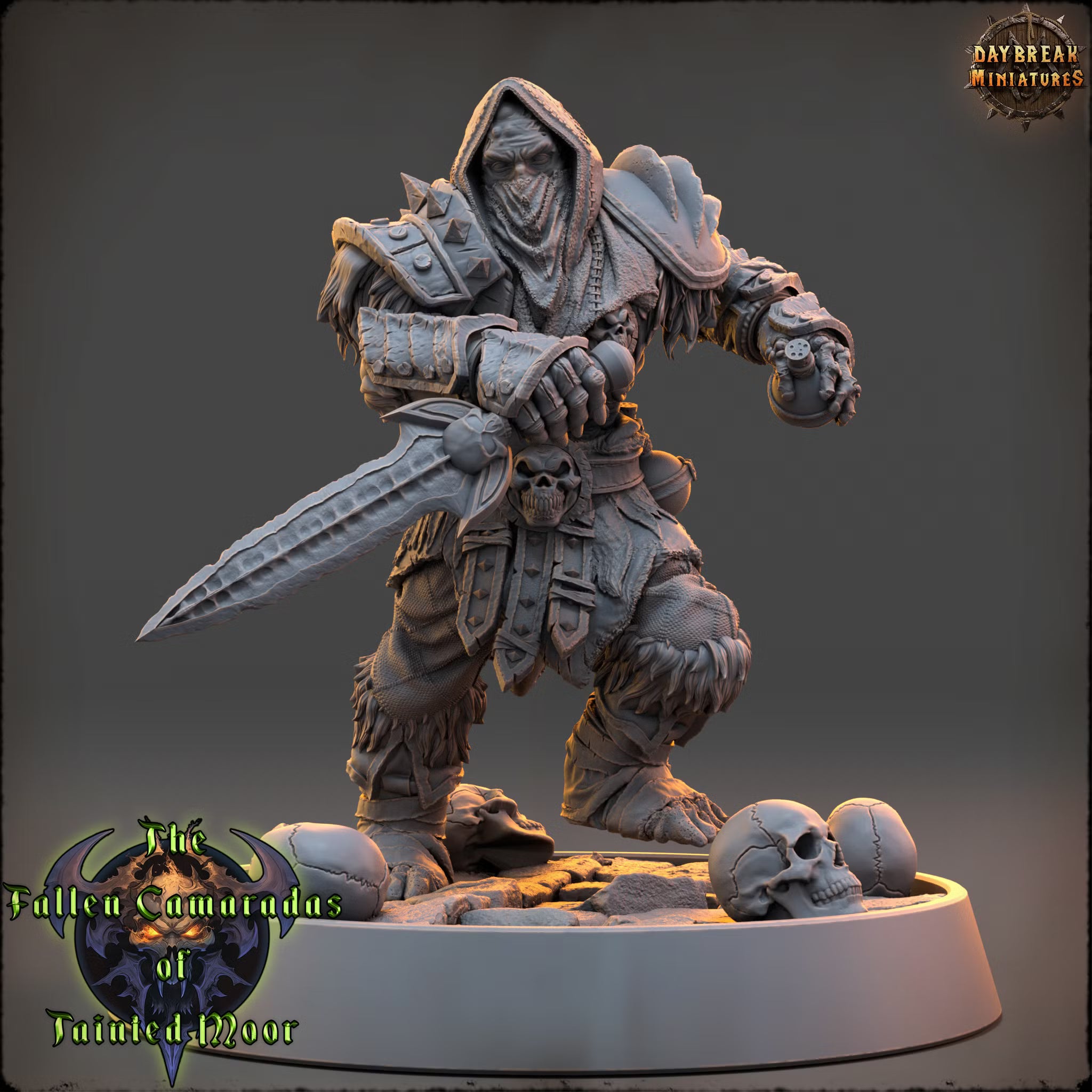 The Fallen Camaradas of Tainted Moor - General Skarth Hollowfist - Daybreak Miniatures — official render 1