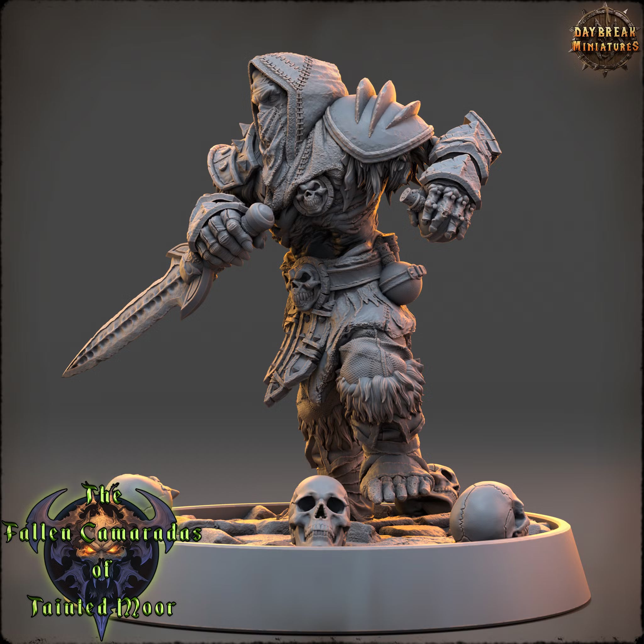 The Fallen Camaradas of Tainted Moor - General Skarth Hollowfist - Daybreak Miniatures — official render 2
