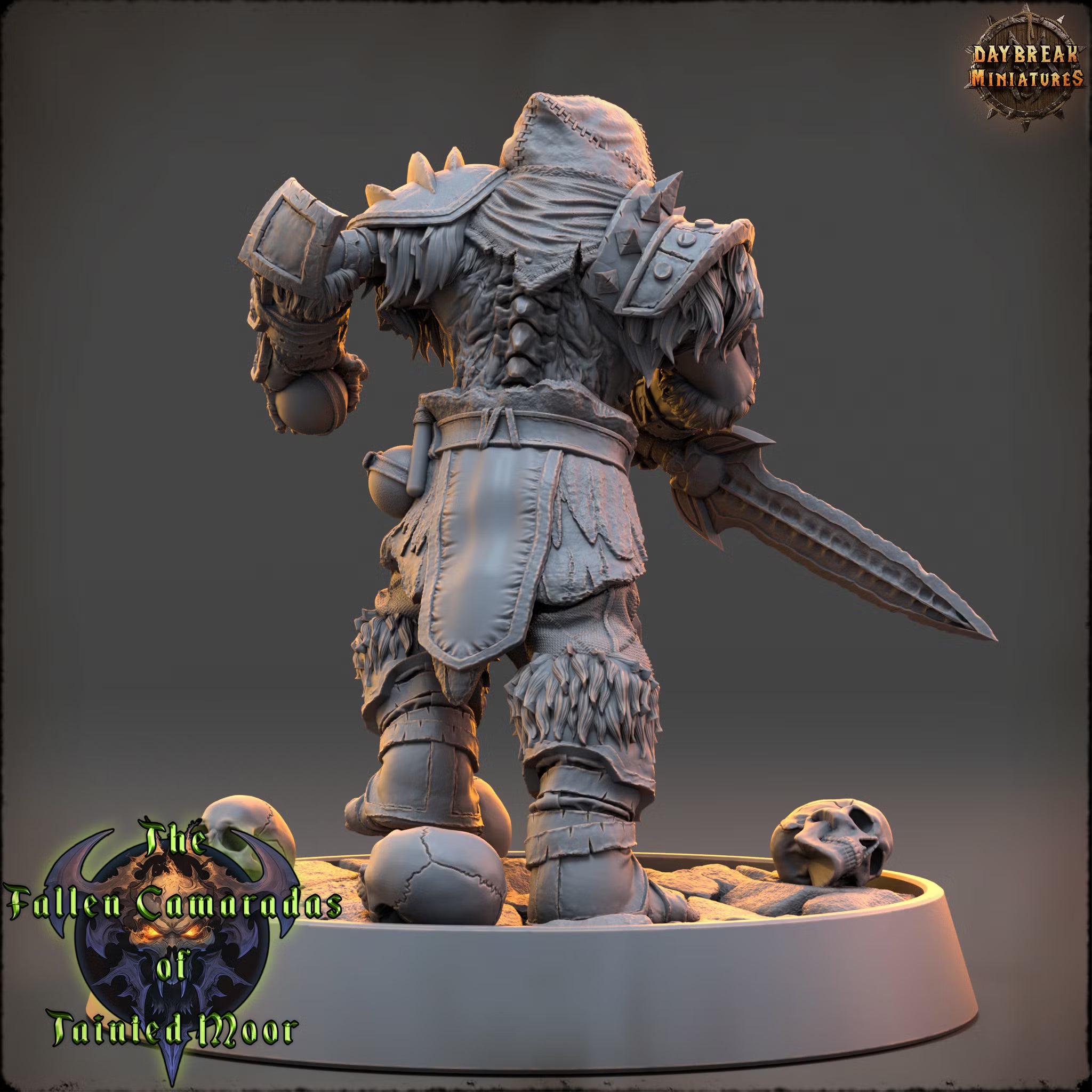 The Fallen Camaradas of Tainted Moor - General Skarth Hollowfist - Daybreak Miniatures — official render 3