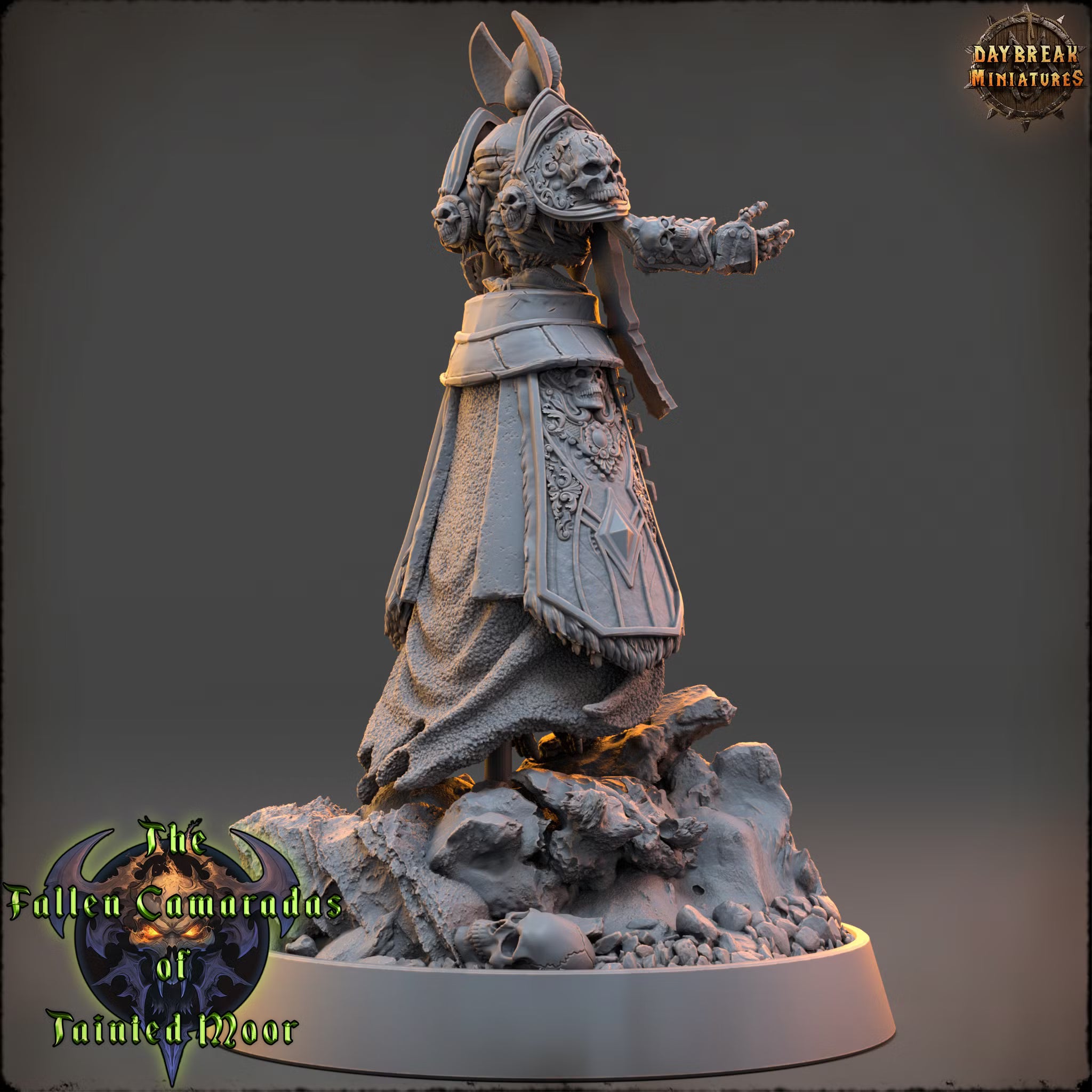 The Fallen Camaradas of Tainted Moor - The Deathpriest of Tainted Moor - Daybreak Miniatures — official render 3