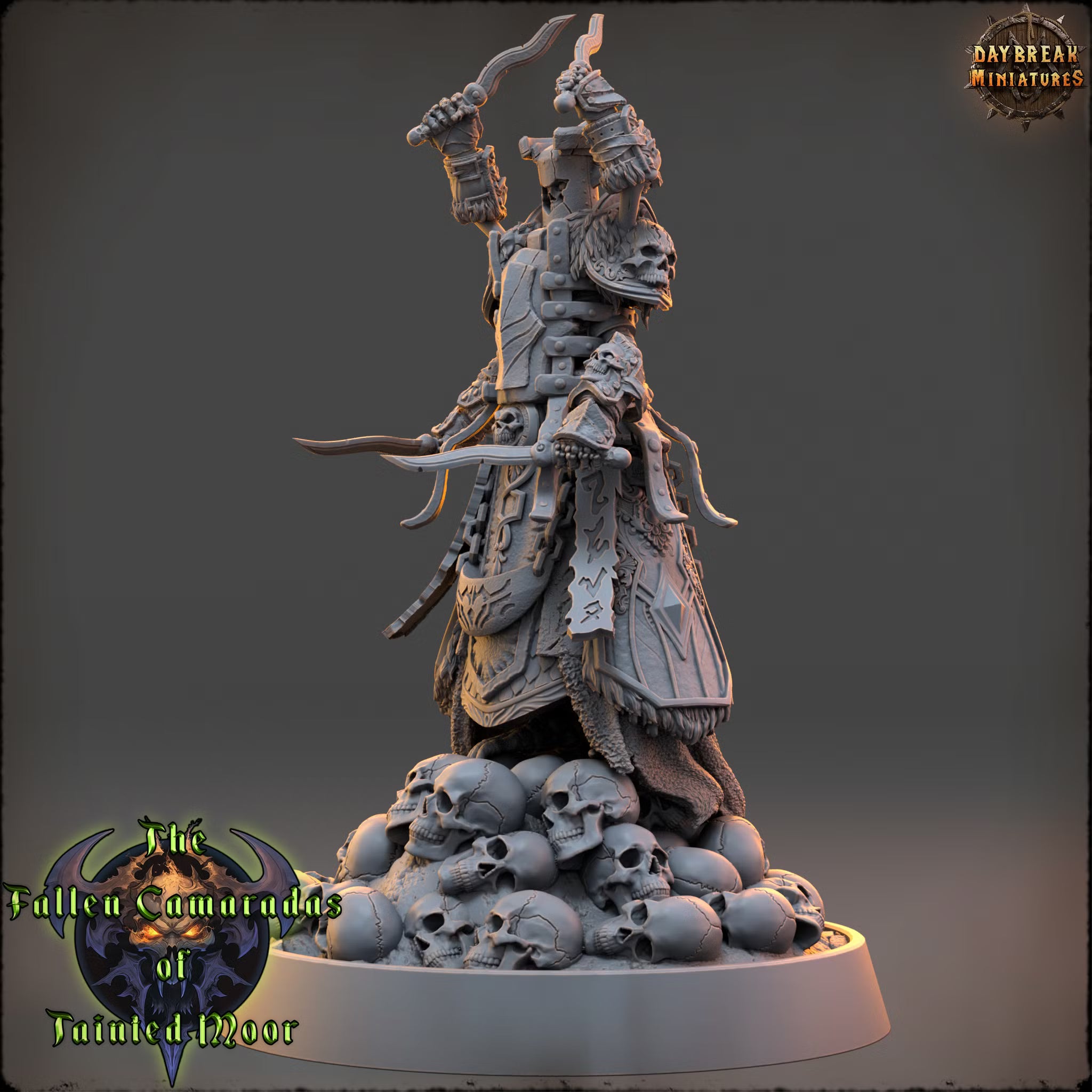 The Fallen Camaradas of Tainted Moor - The Wither Monk of Tainted Moor - Daybreak Miniatures — official render 2