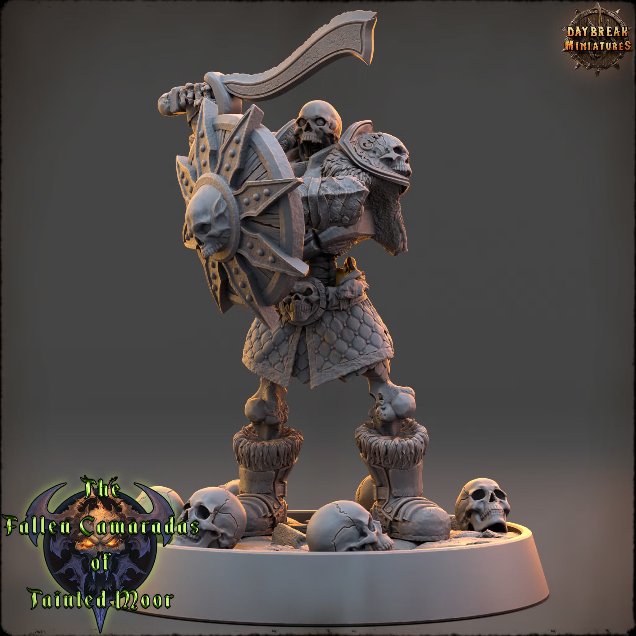 The Fallen Camaradas of Tainted Moor - Wight Knight of the Bone Legion - Daybreak Miniatures — official render 1
