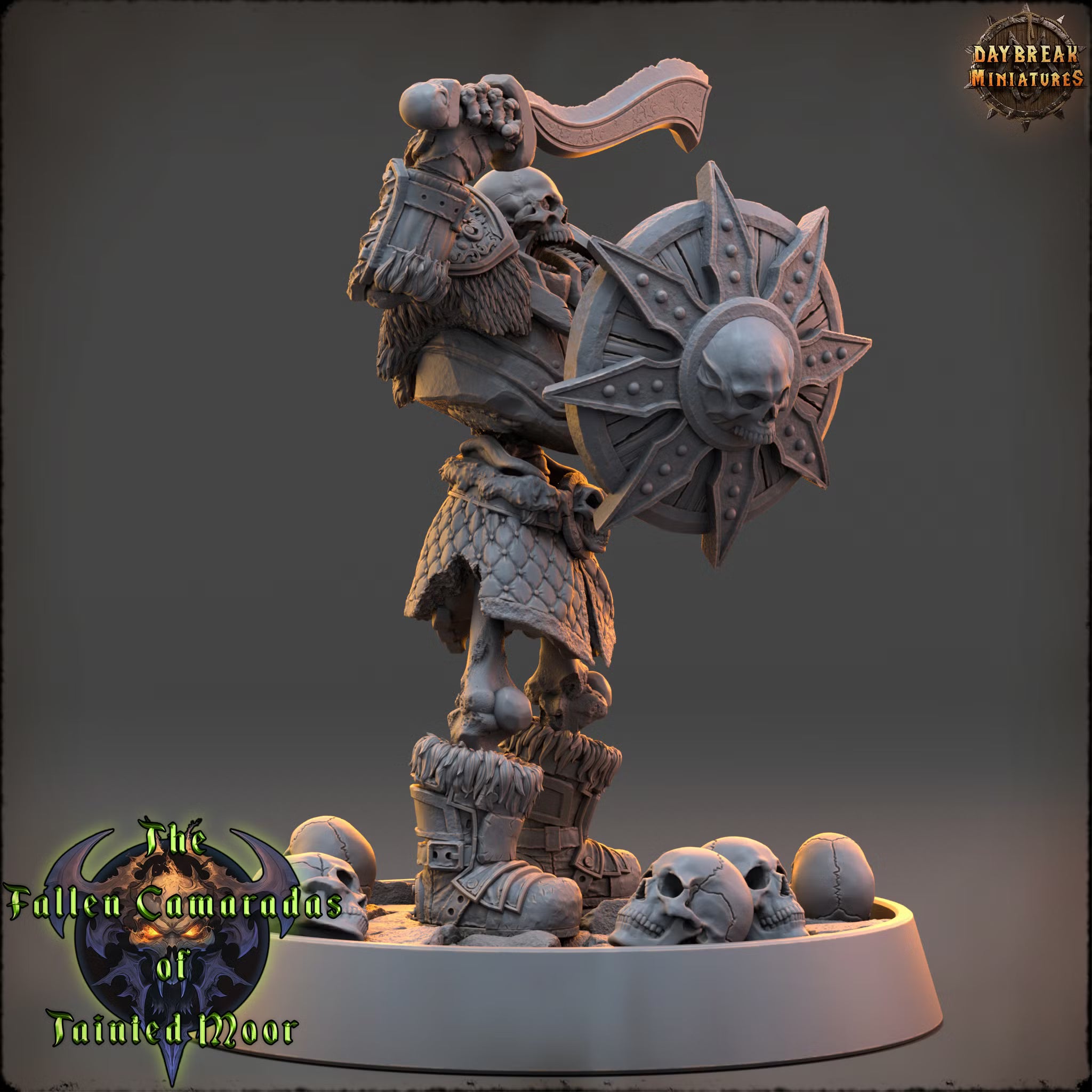 The Fallen Camaradas of Tainted Moor - Wight Knight of the Bone Legion - Daybreak Miniatures — official render 2