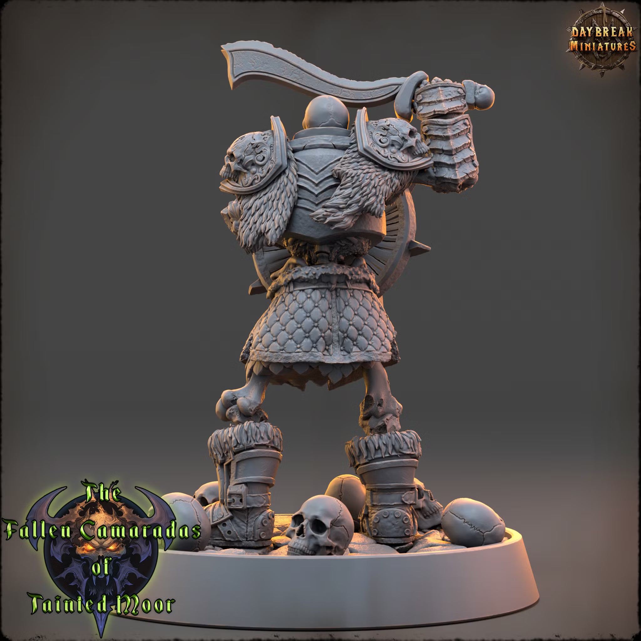 The Fallen Camaradas of Tainted Moor - Wight Knight of the Bone Legion - Daybreak Miniatures — official render 3