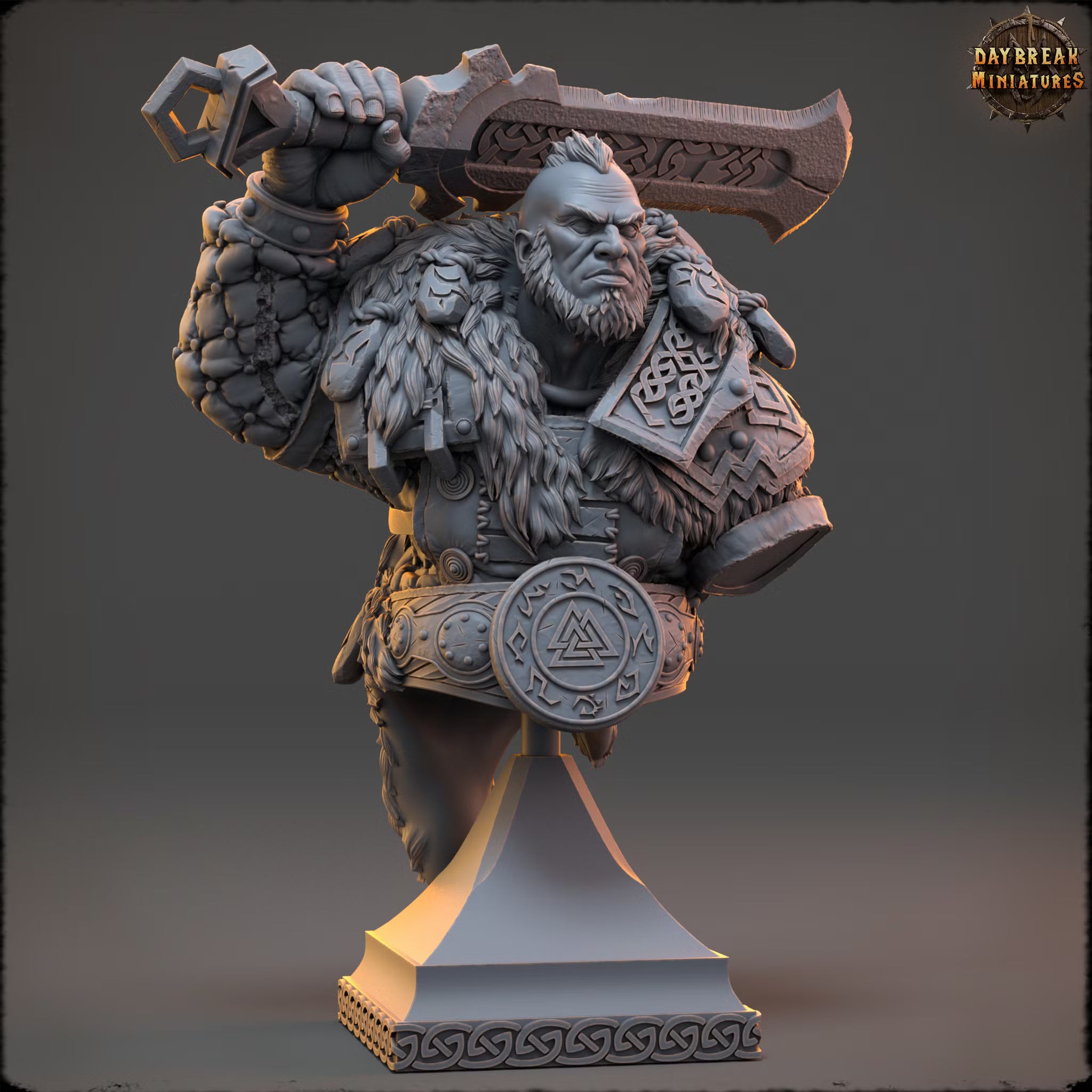 The Wintershadows of Frostfang Hold - Eirik Frostbeard - Bust - Daybreak Miniatures — official render 1