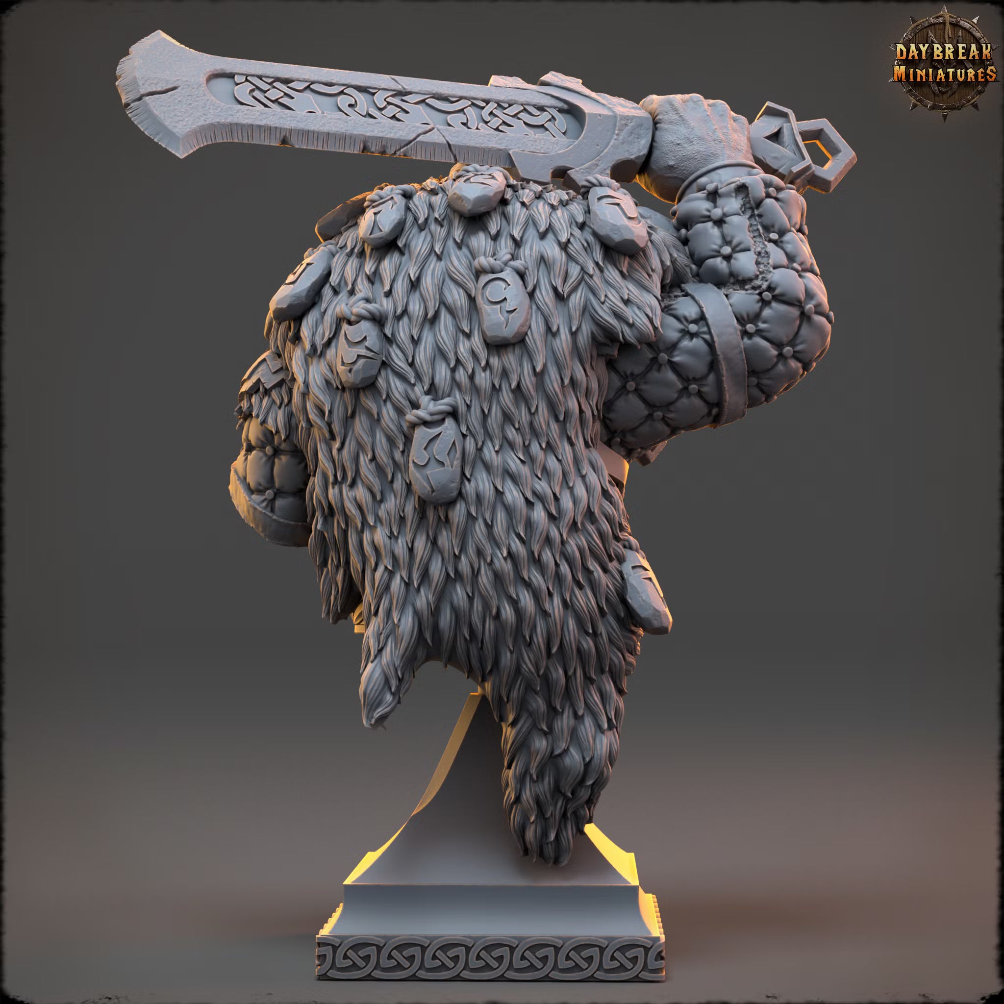 The Wintershadows of Frostfang Hold - Eirik Frostbeard - Bust - Daybreak Miniatures — official render 3