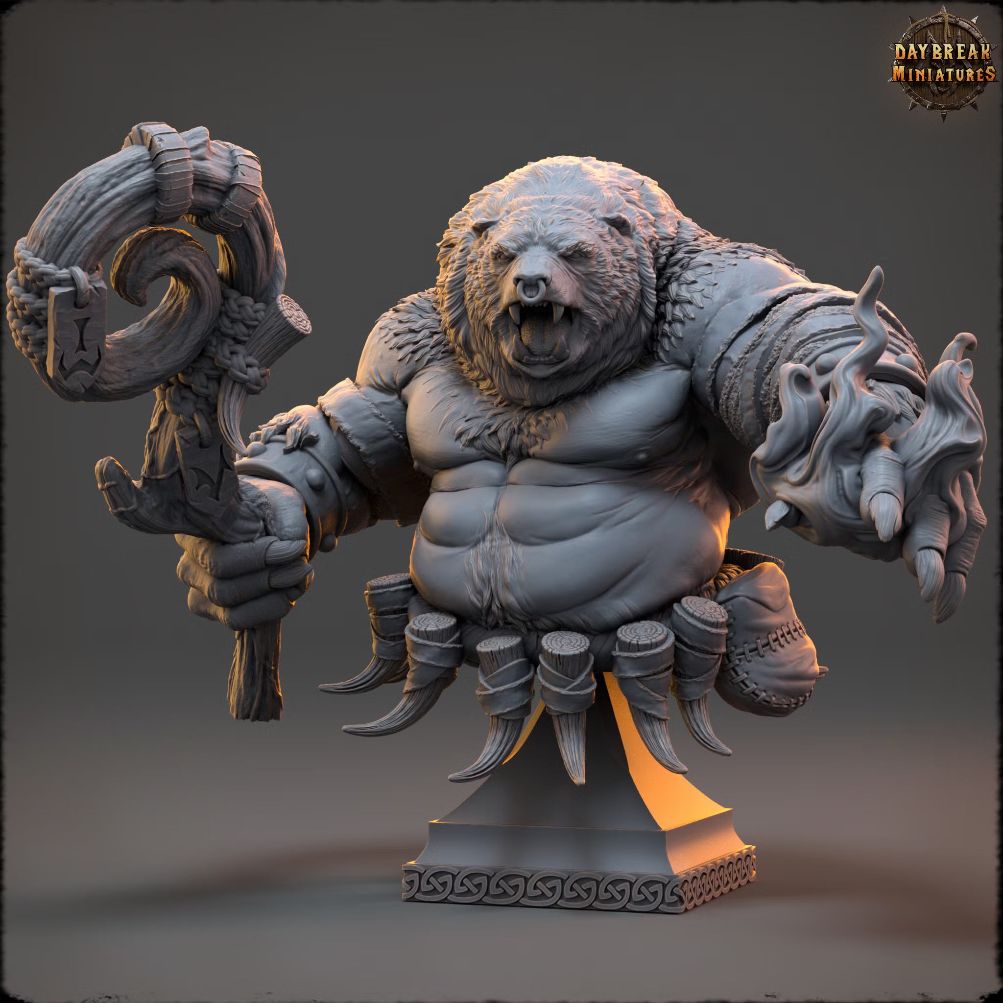 Custodians of the Black Ice - Ezekiel Swirl - Bust - Daybreak Miniatures — official render 1
