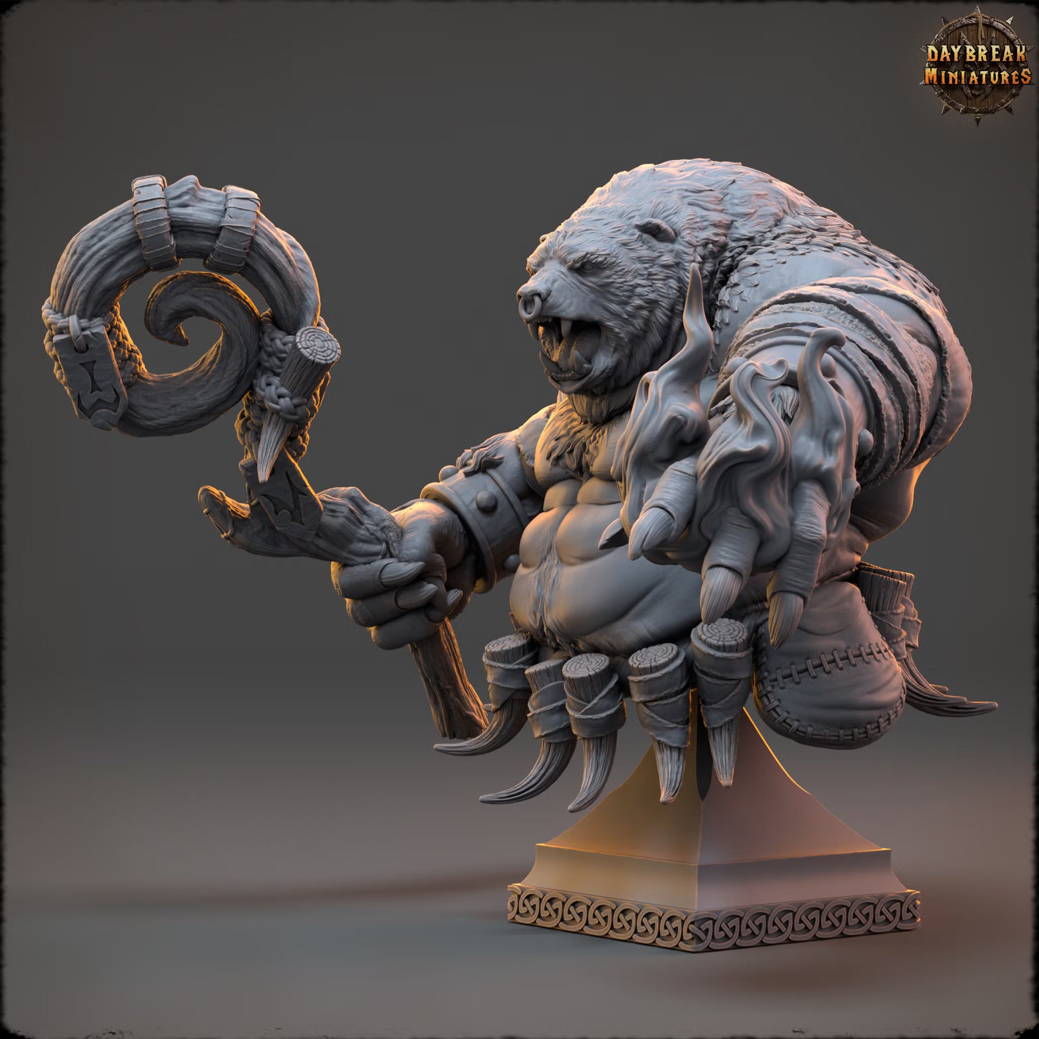 Custodians of the Black Ice - Ezekiel Swirl - Bust - Daybreak Miniatures — official render 2