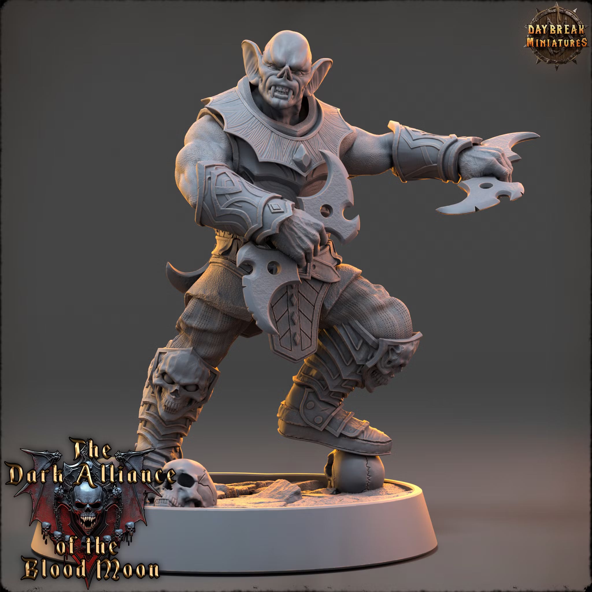 Dark Alliance of the Blood Moon - Ledro Emberskul - Daybreak Miniatures — official render 1