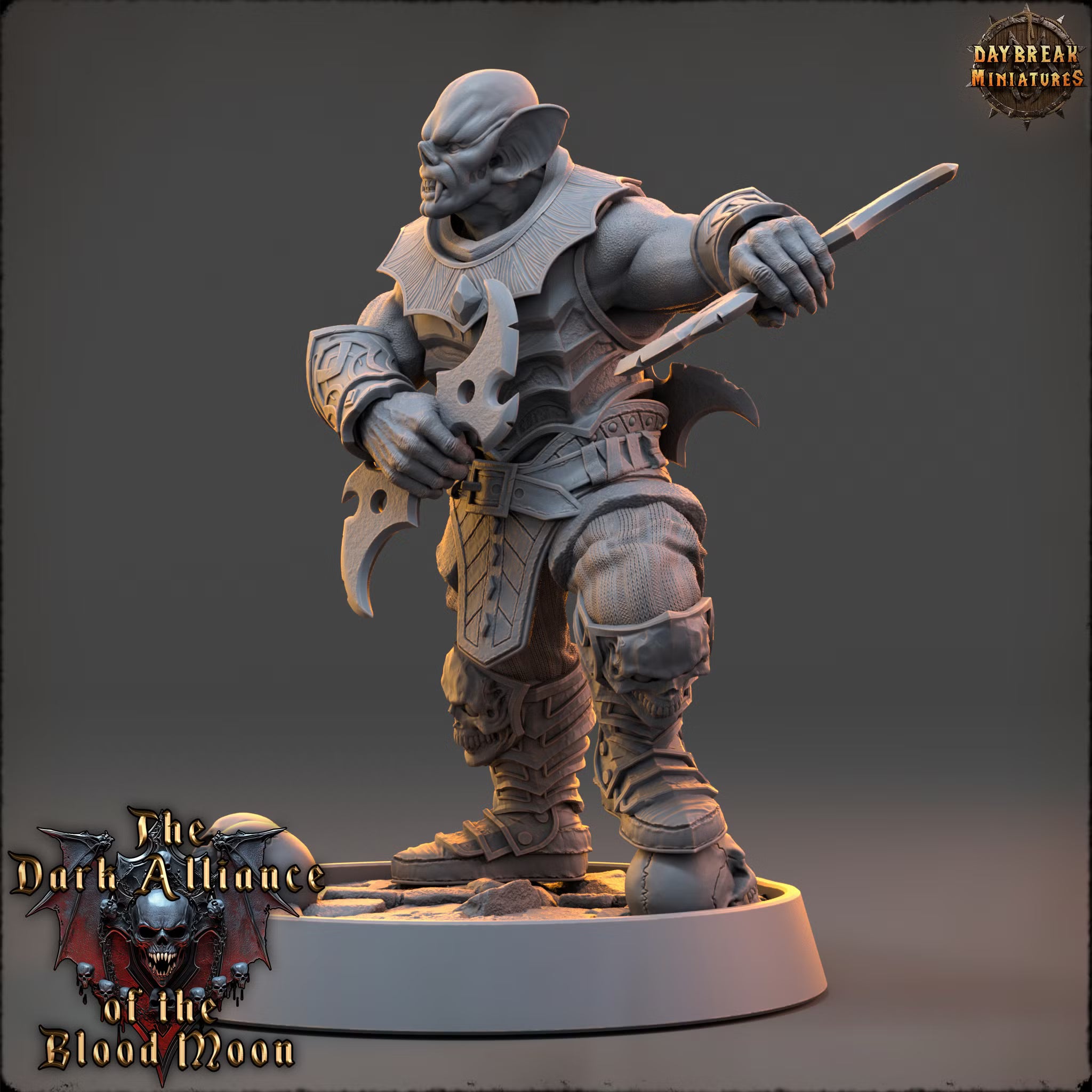 Dark Alliance of the Blood Moon - Ledro Emberskul - Daybreak Miniatures — official render 2