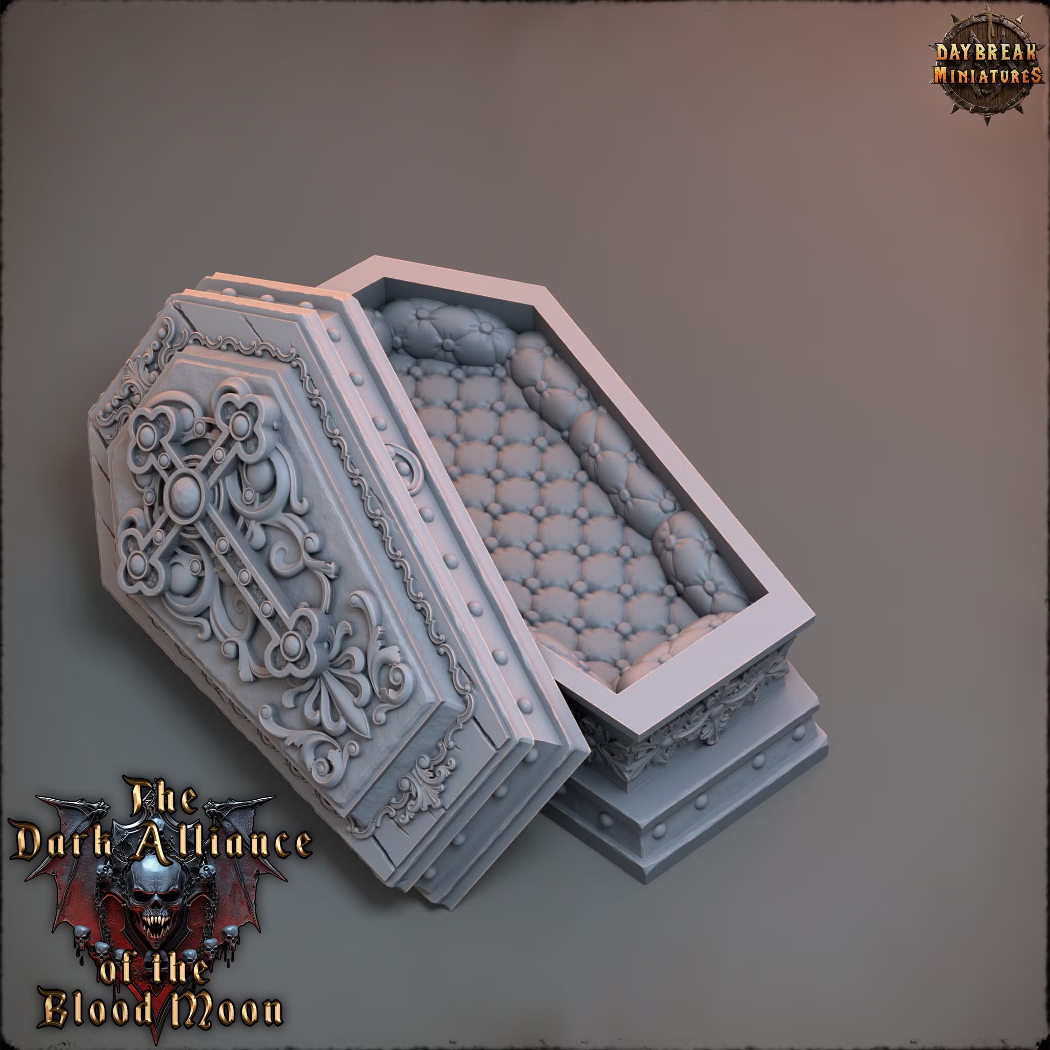 Dark Alliance of the Blood Moon - Open tomb of Serpentus Nightshade - Daybreak Miniatures — official render 1